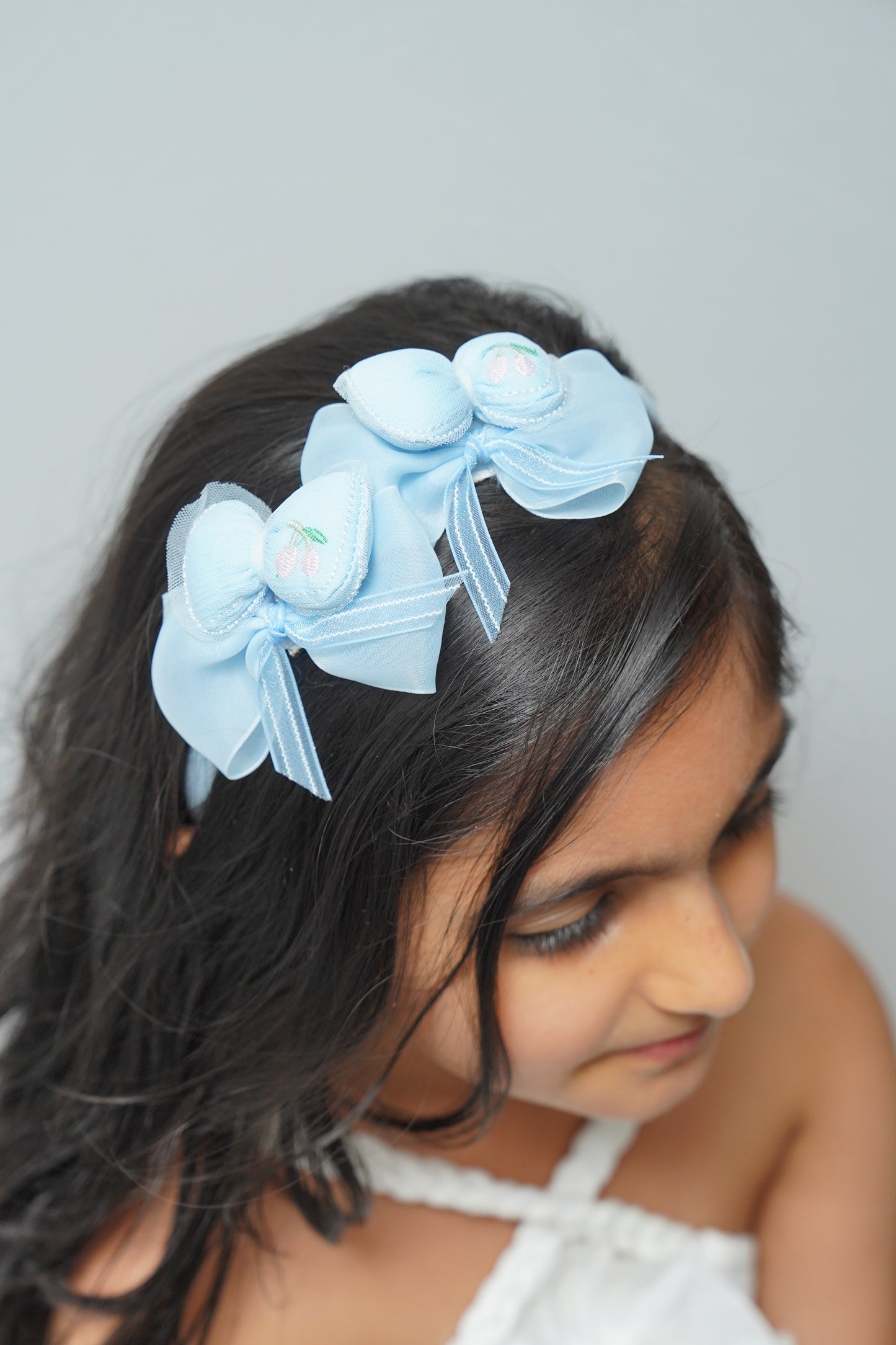 Embroidered Cherries Hairband