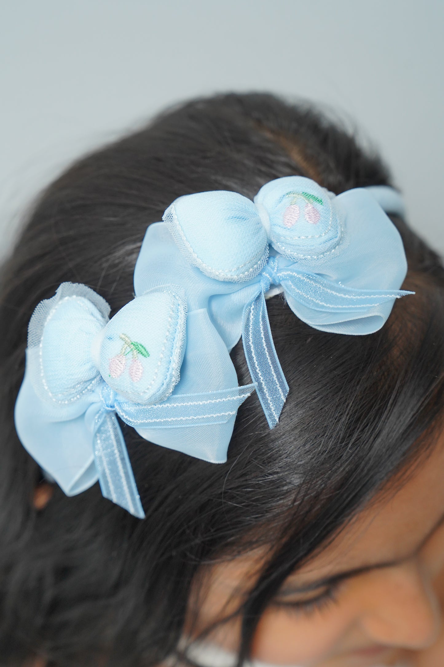 Embroidered Cherries Hairband