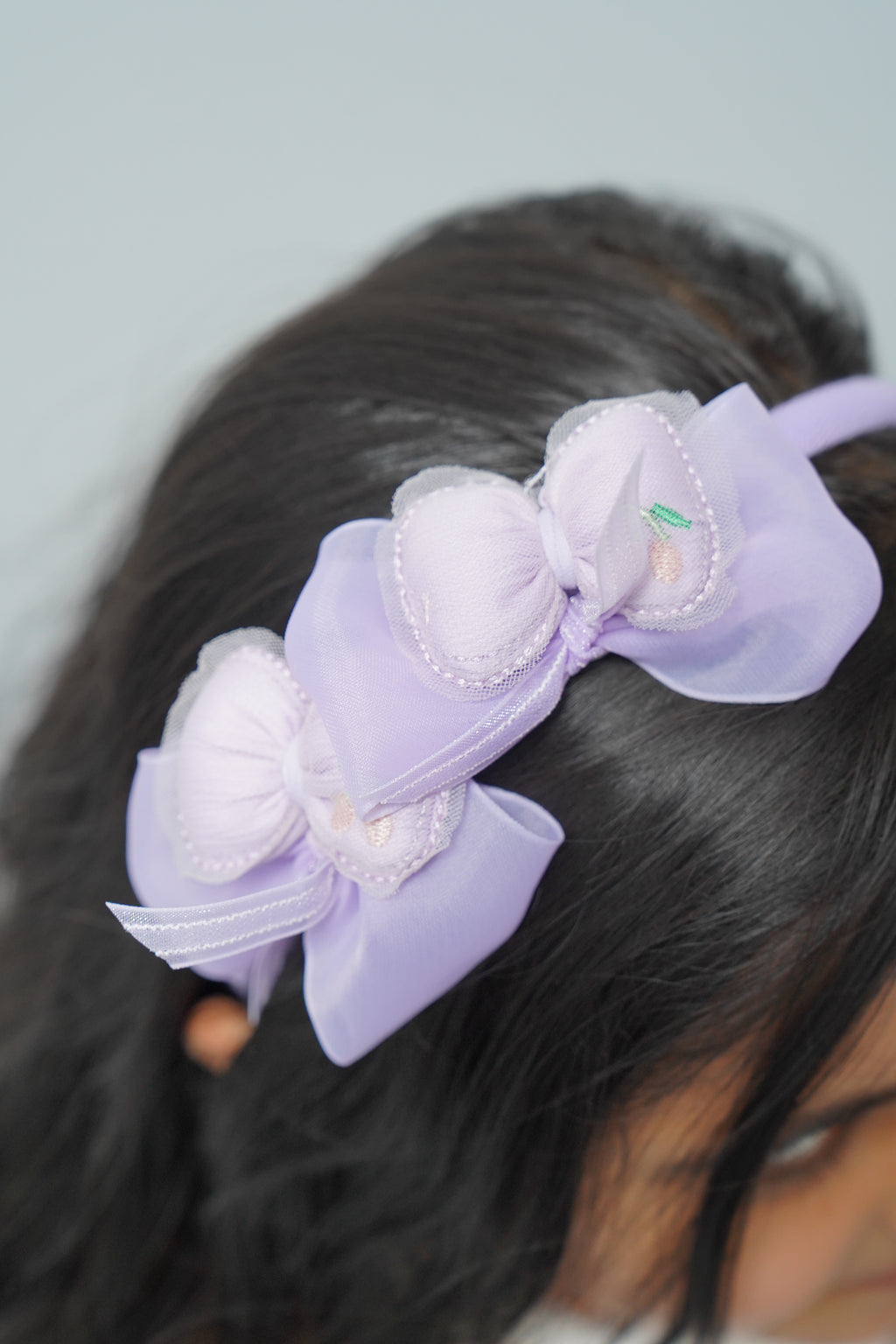 Embroidered Cherries Hairband