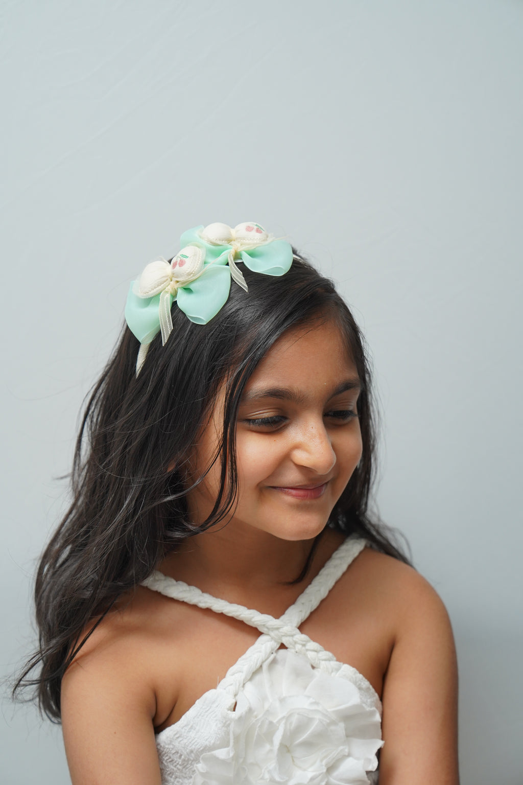 Embroidered Cherries Hairband