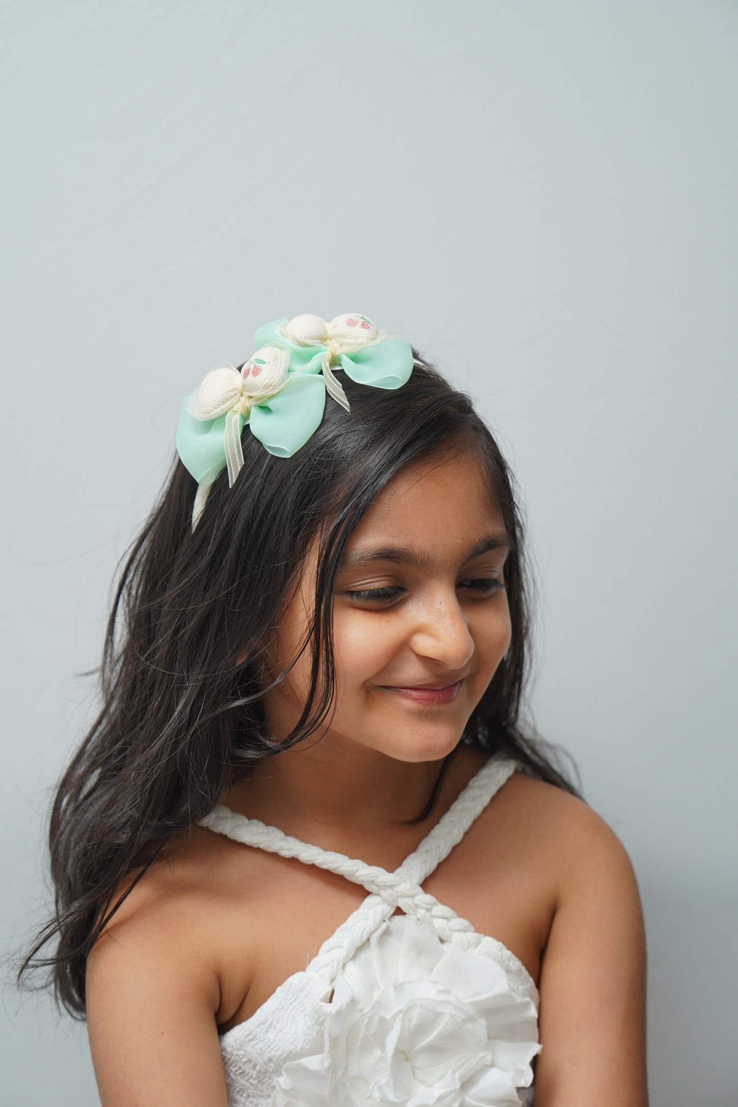 Embroidered Cherries Hairband