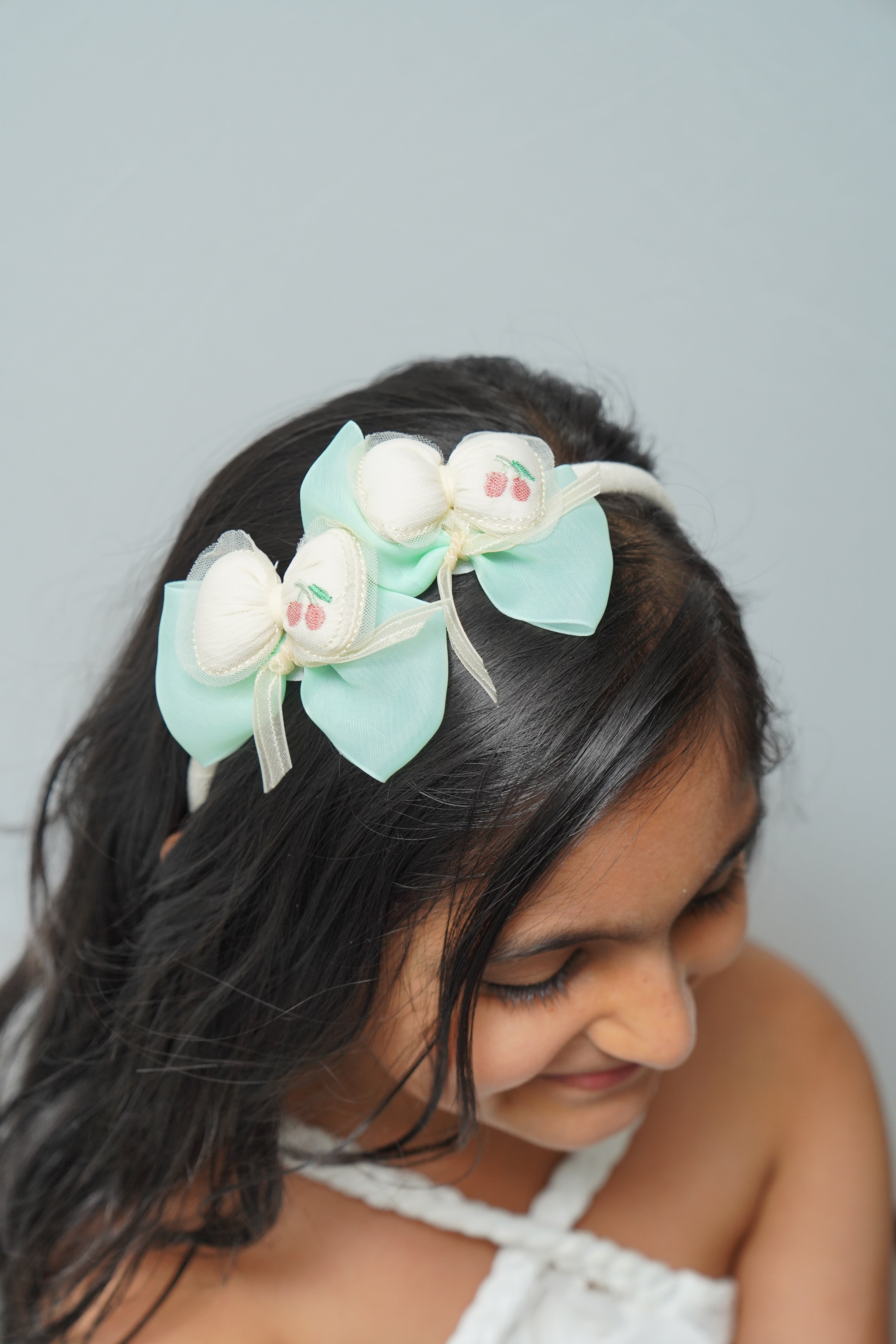 Embroidered Cherries Hairband