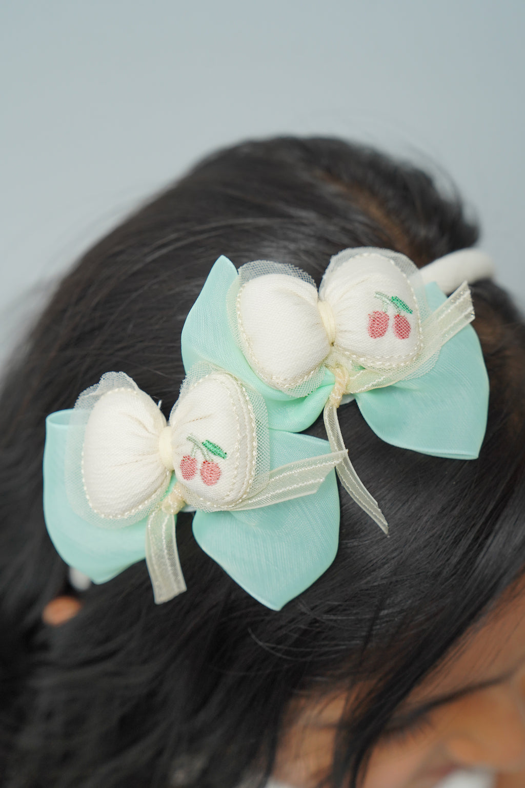 Embroidered Cherries Hairband