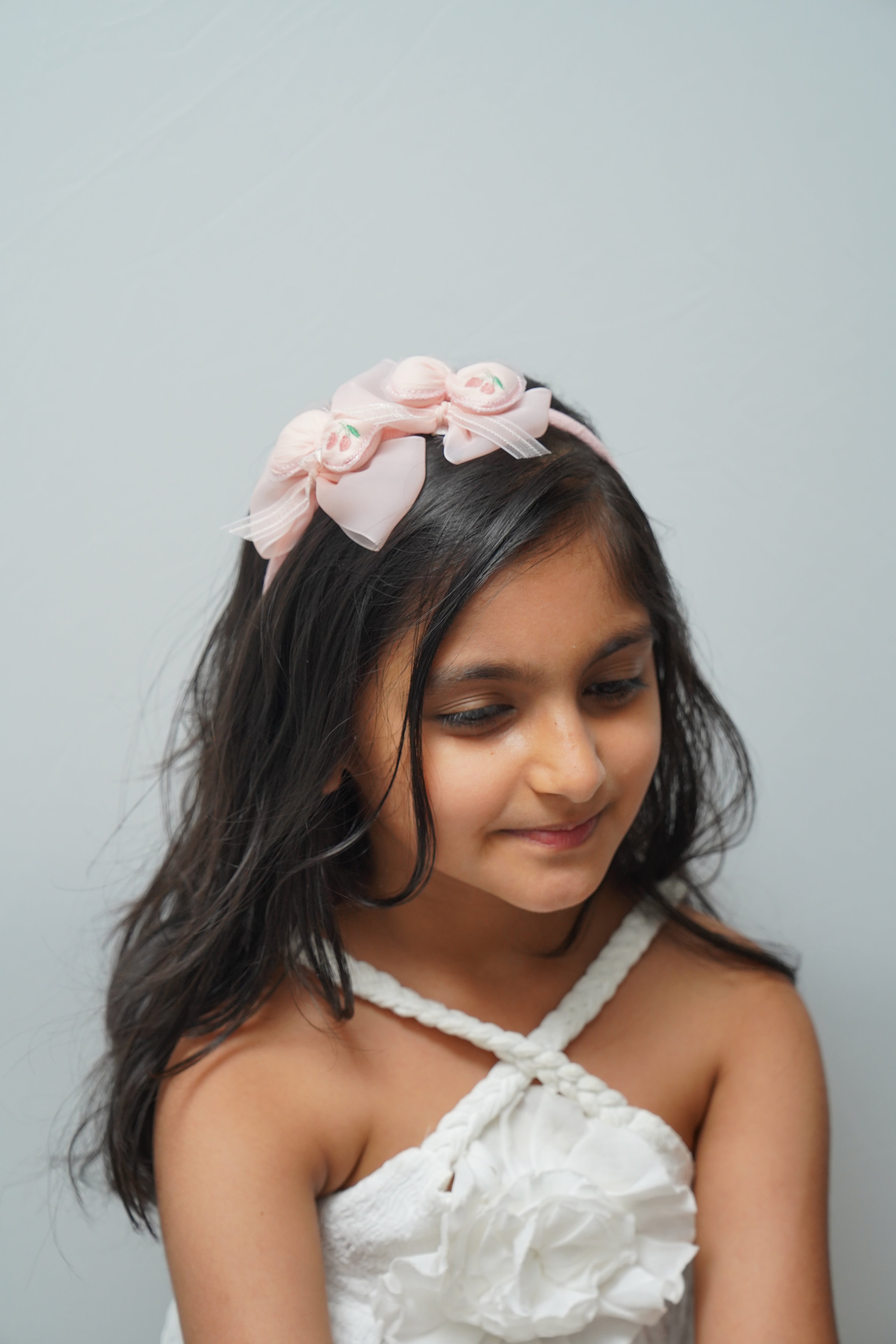 Embroidered Cherries Hairband