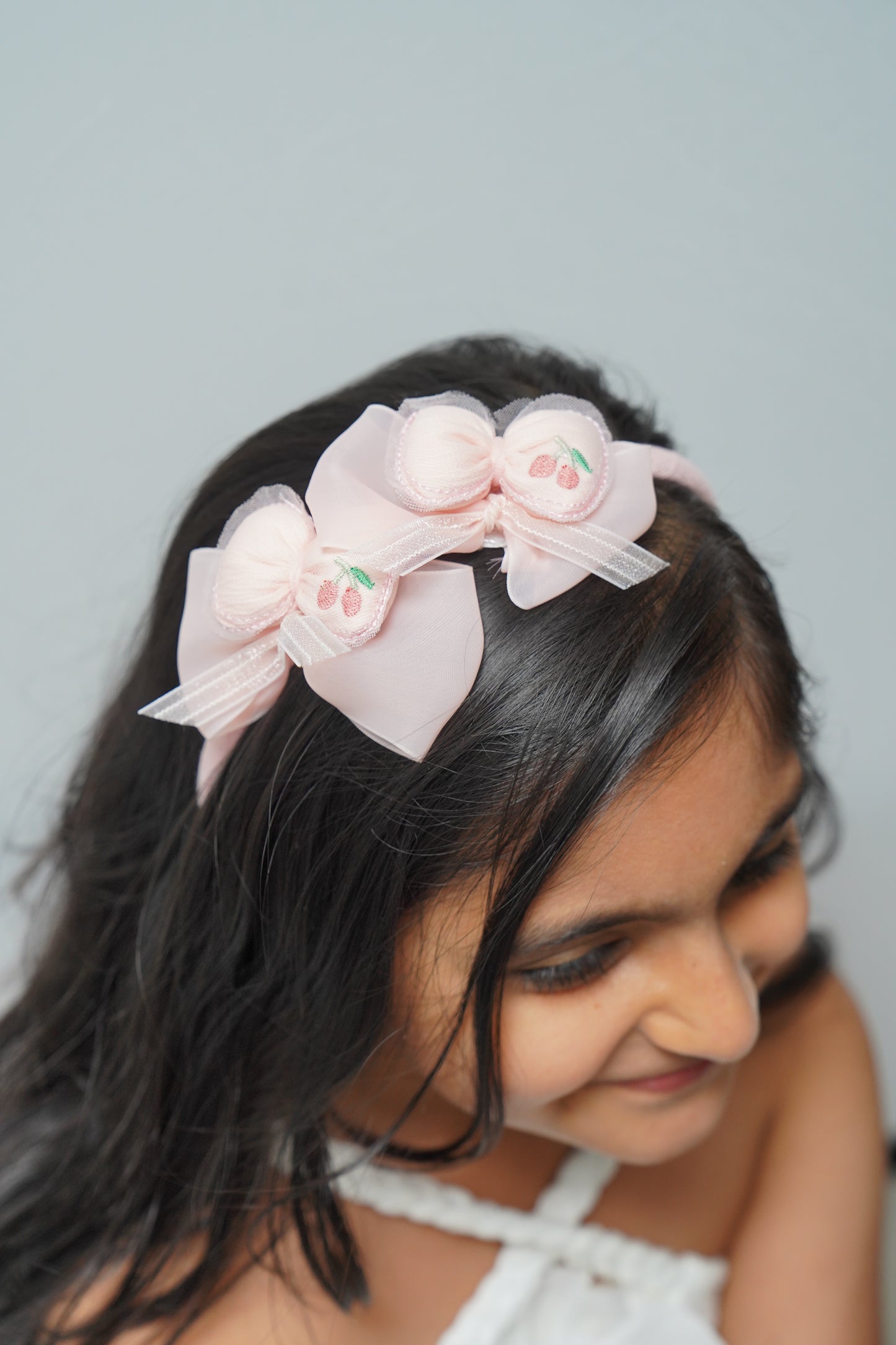 Embroidered Cherries Hairband