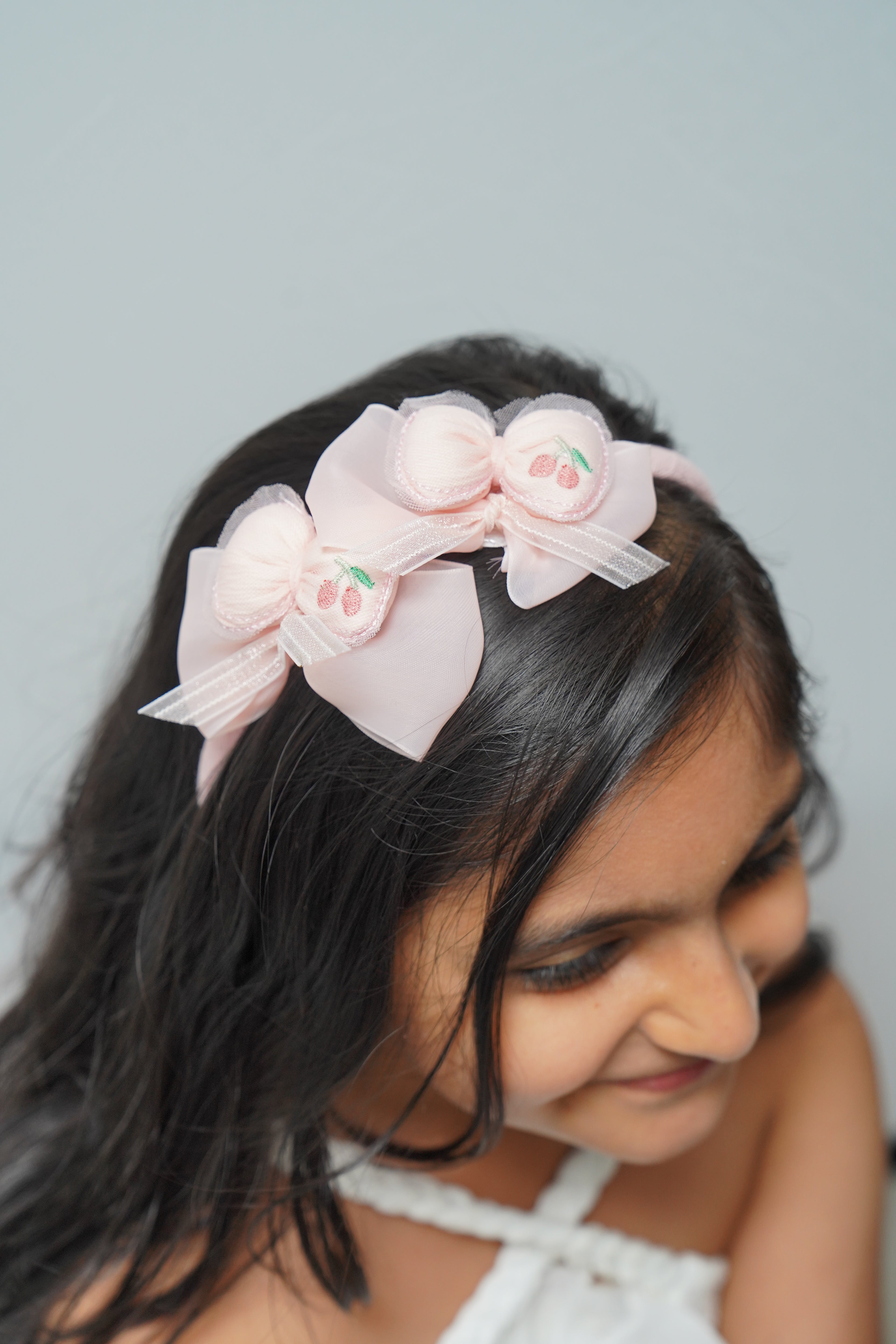 Embroidered Cherries Hairband