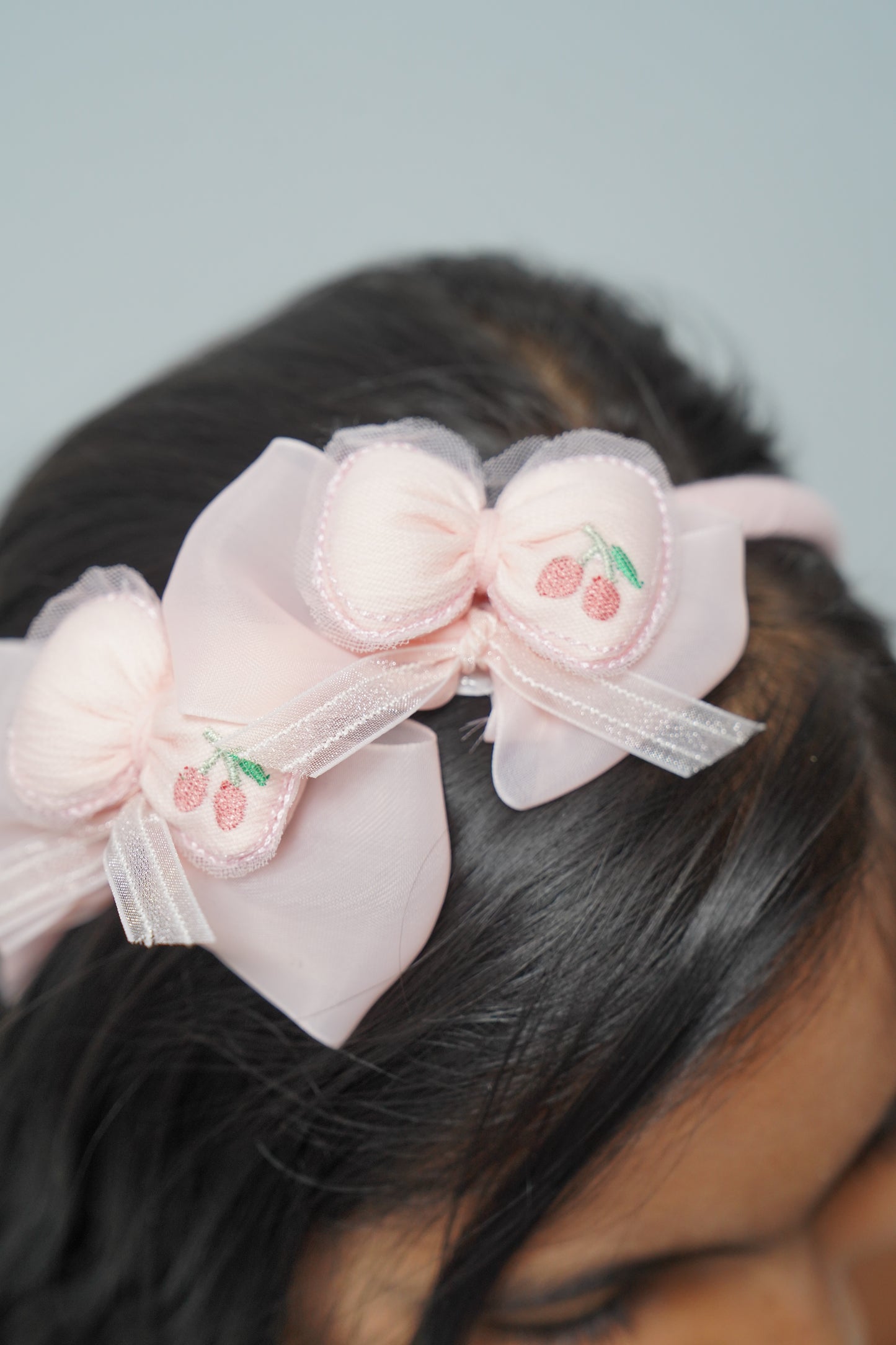 Embroidered Cherries Hairband