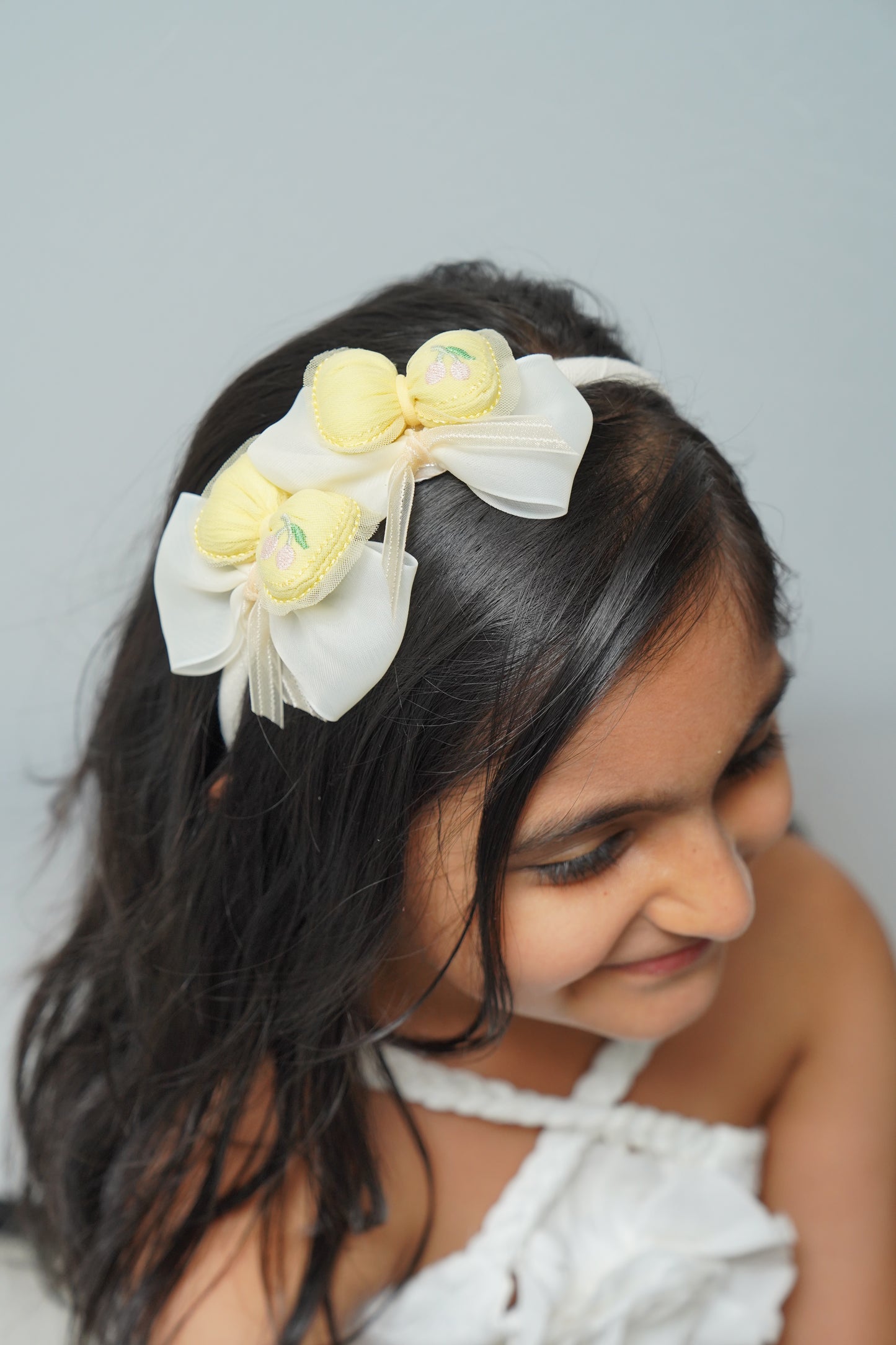 Embroidered Cherries Hairband