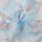 Floral Bow Hair Clip with Crystal Beads & Tulle Center Cute Party & Everyday Hair Accessory