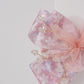 Floral Bow Hair Clip with Crystal Beads & Tulle Center Cute Party & Everyday Hair Accessory