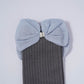 Soft Ribbed Cotton Socks with Bow