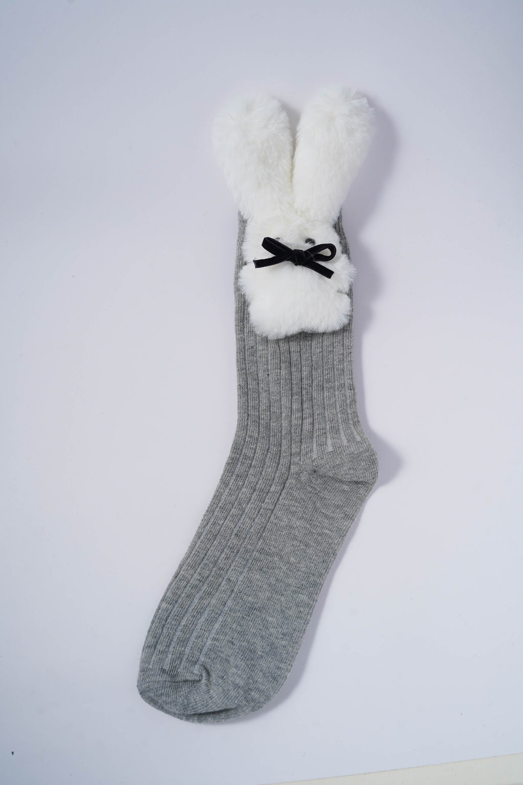 Socks with Plush White Bunny Ears