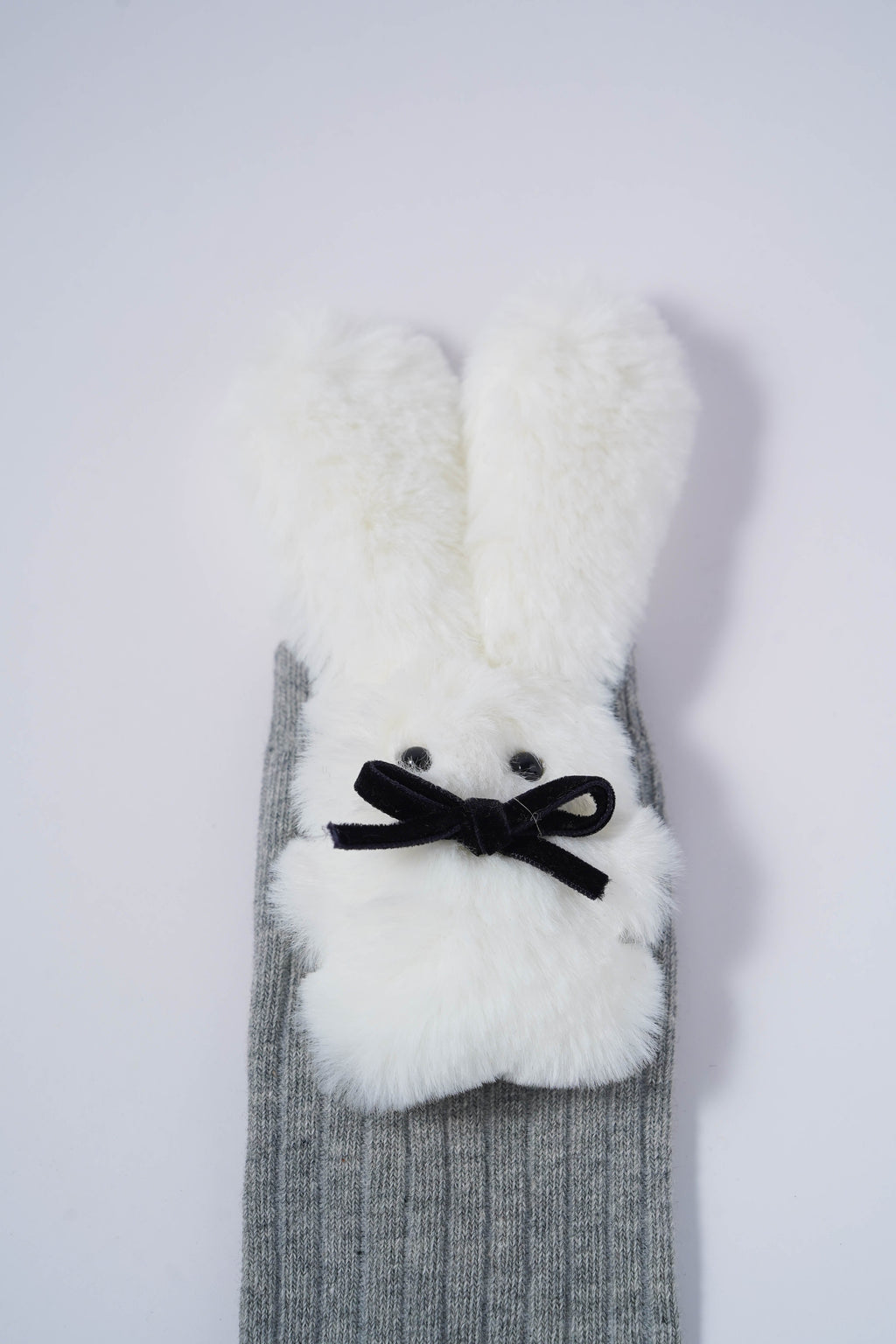 Socks with Plush White Bunny Ears