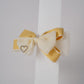 Chiffon Bow Hair Clip with Rhinestone Heart Charm Stylish Girls Hair Accessory