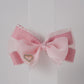 Chiffon Bow Hair Clip with Rhinestone Heart Charm Stylish Girls Hair Accessory