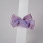Chiffon Bow Hair Clip with Rhinestone Heart Charm Stylish Girls Hair Accessory