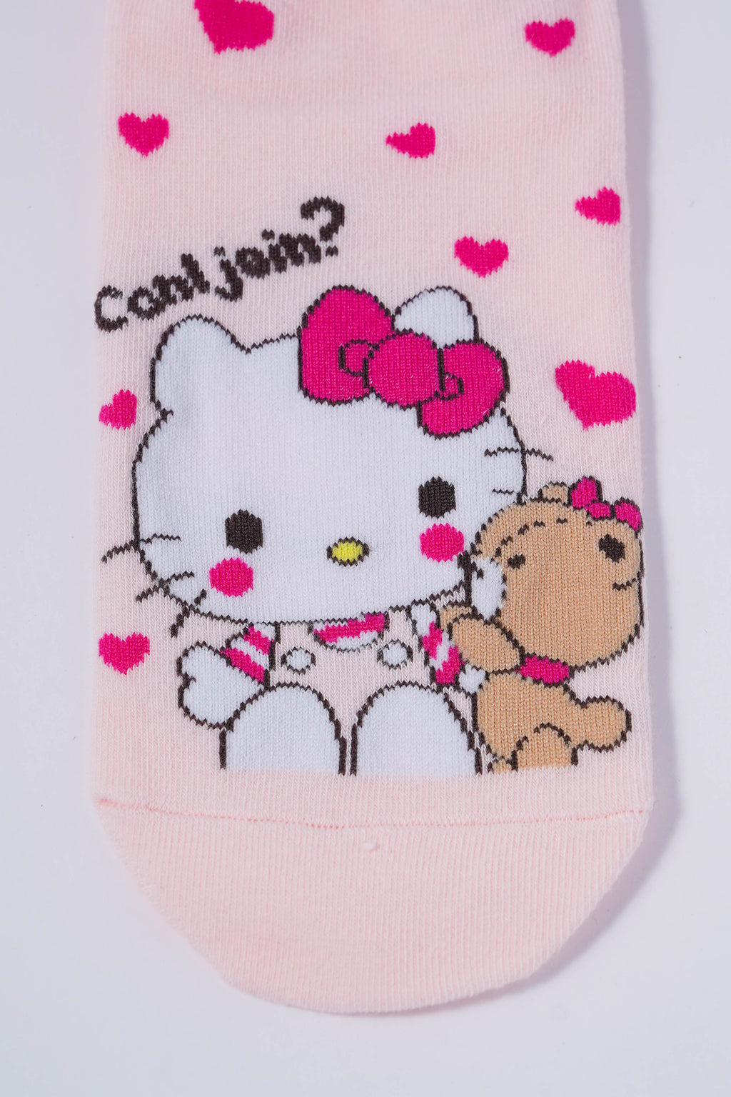 Cute Hello Kitty Socks with Heart Pattern
