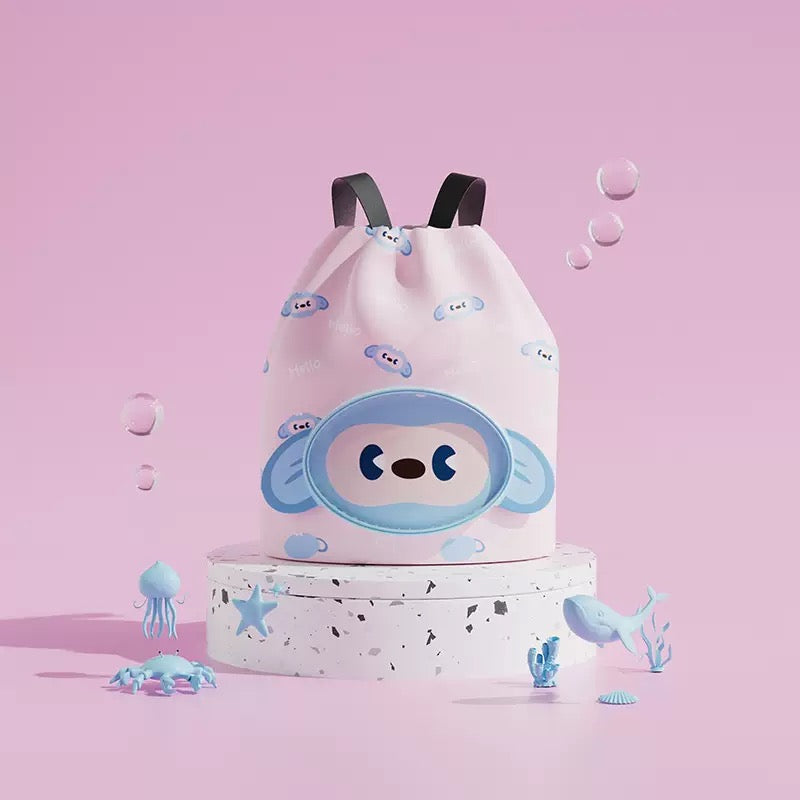Light Pink Frog Kids Swimbag