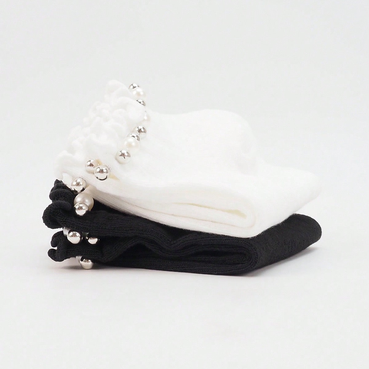 Pearl Frill Ankle Socks for Women & Girls