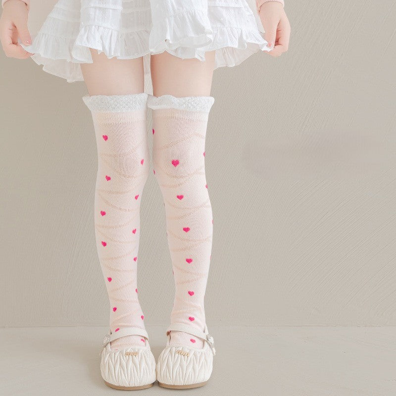 Cute Floral Knee-High Socks for Kids