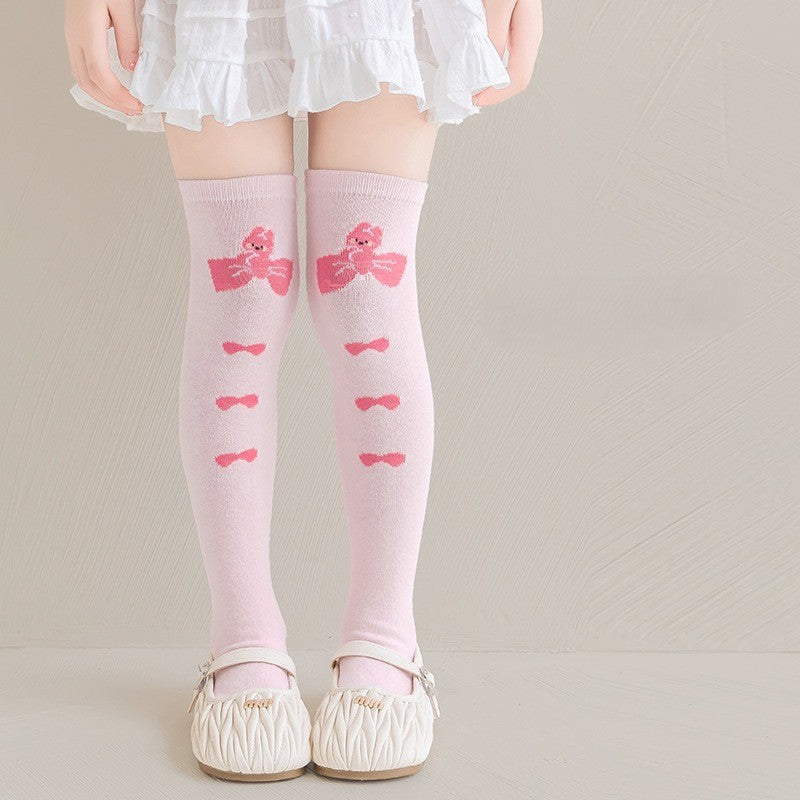 Cute Floral Knee-High Socks for Kids