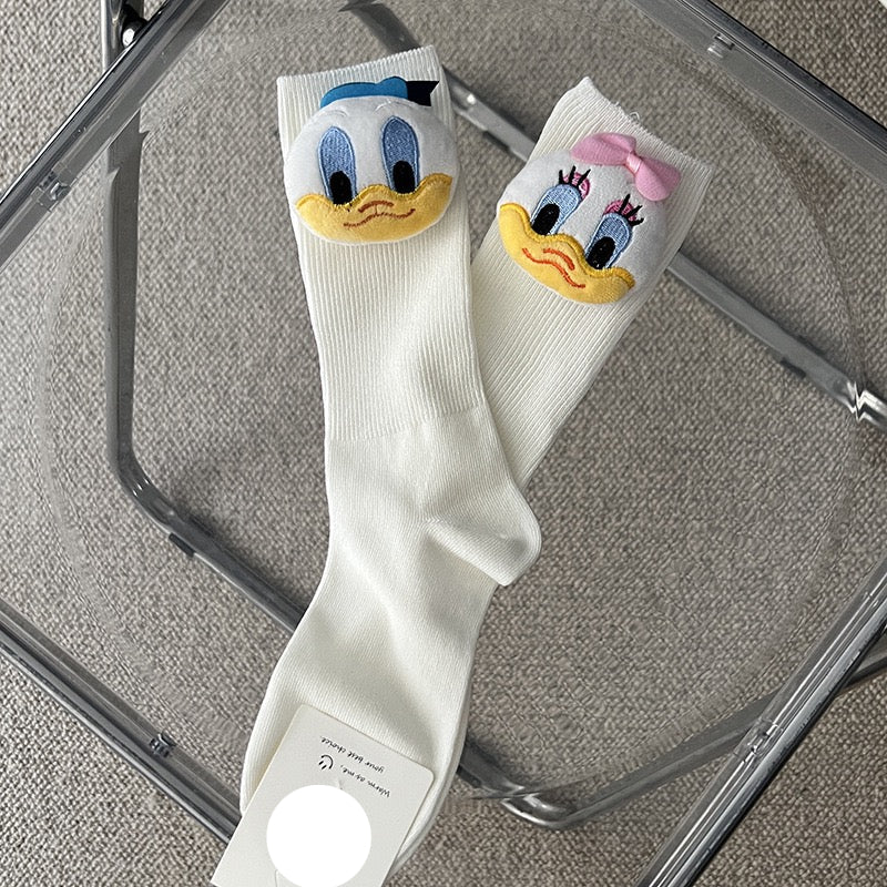 Cute Cartoon Character Girls Crew Socks Set