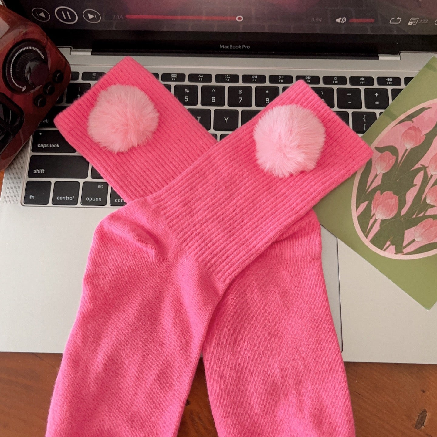 Cute Pom Pom Crew Socks for Kids