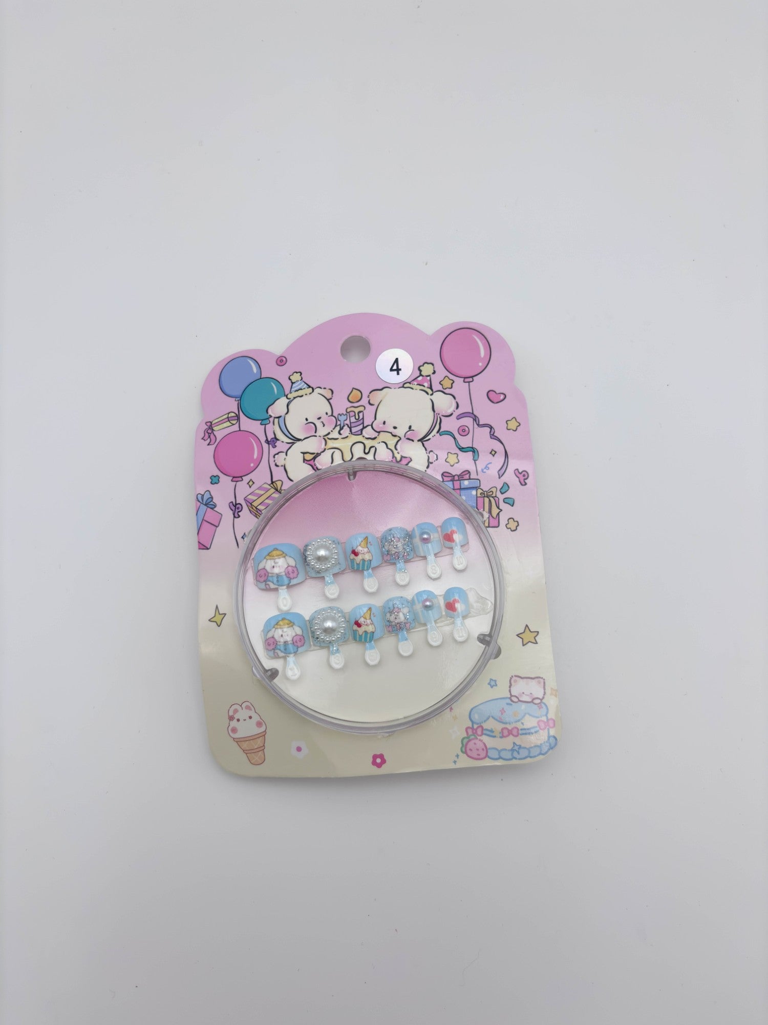 Cute Press On Nails Set – Kawaii Cartoon Aesthetic Nails