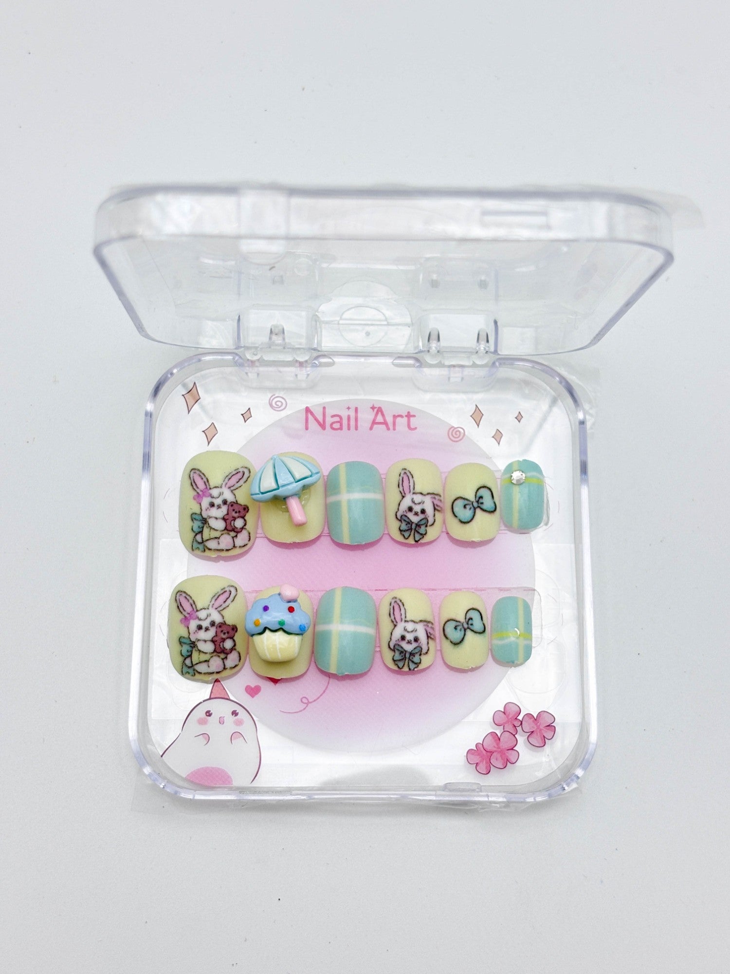 Cute Bunny & Pastel Kids Press-On Nails