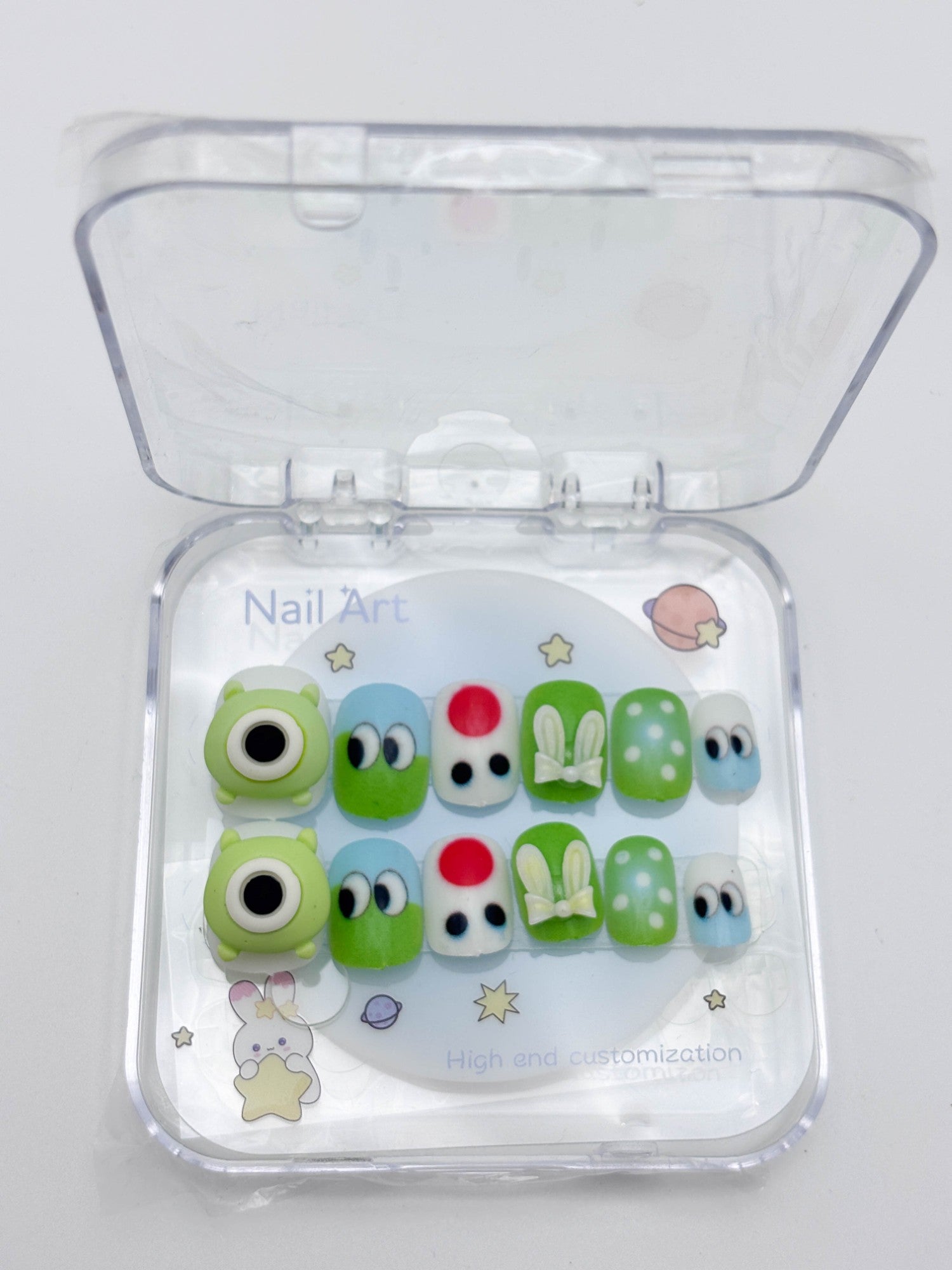 Cute Monster Eyes Kids Press-On Nails