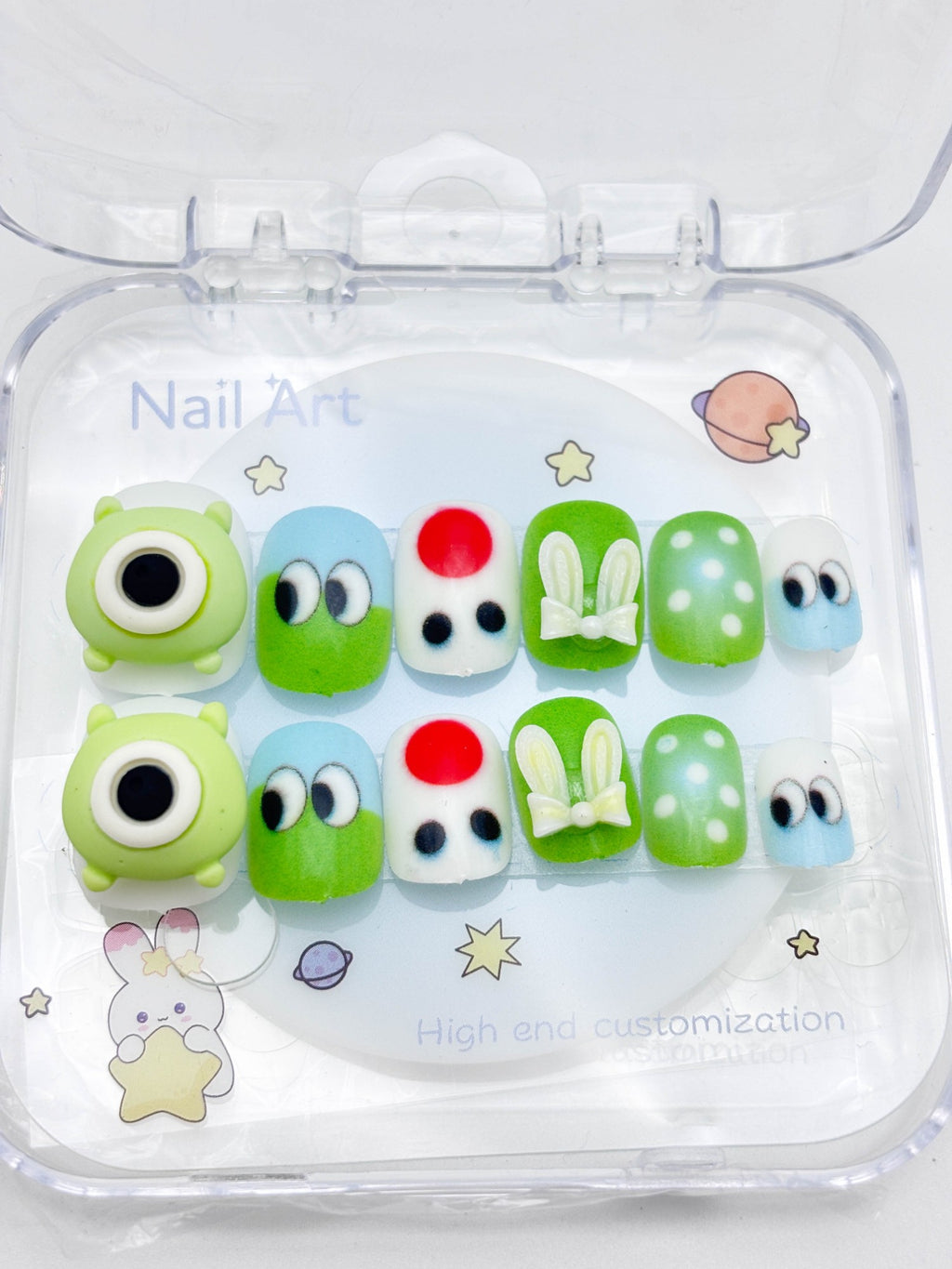 Cute Monster Eyes Kids Press-On Nails