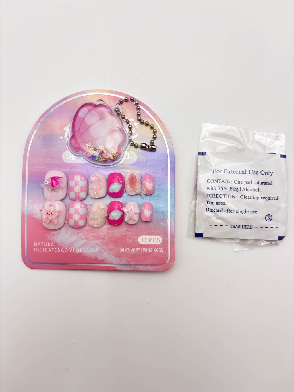 Pink pop aesthetic press-on nails