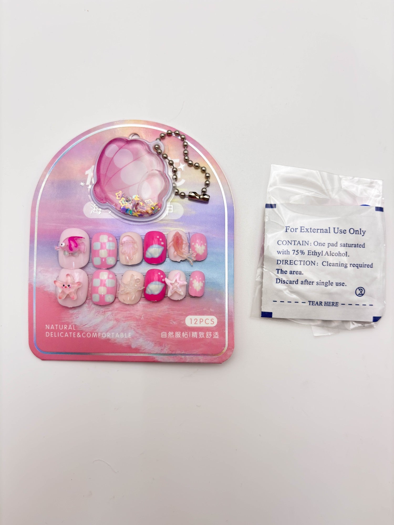 Pink pop aesthetic press-on nails