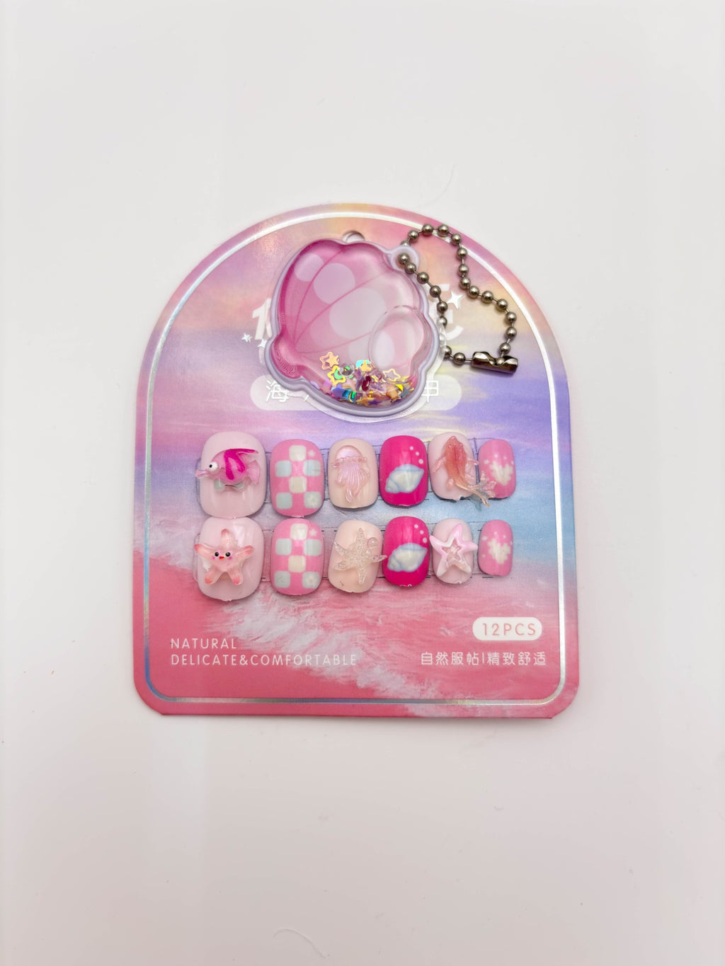Pink pop aesthetic press-on nails