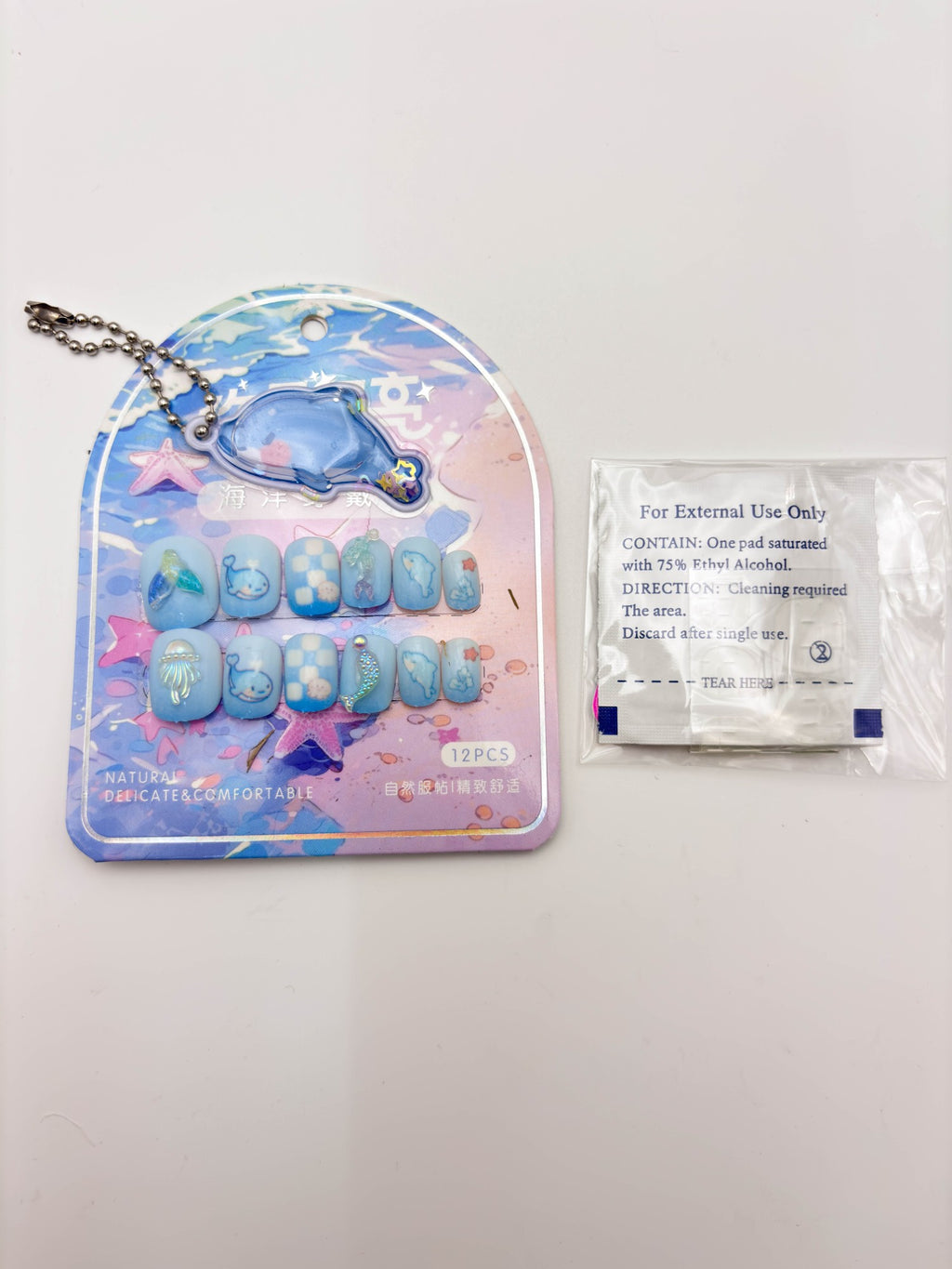 Cute Ocean Dolphin Press-On Nails