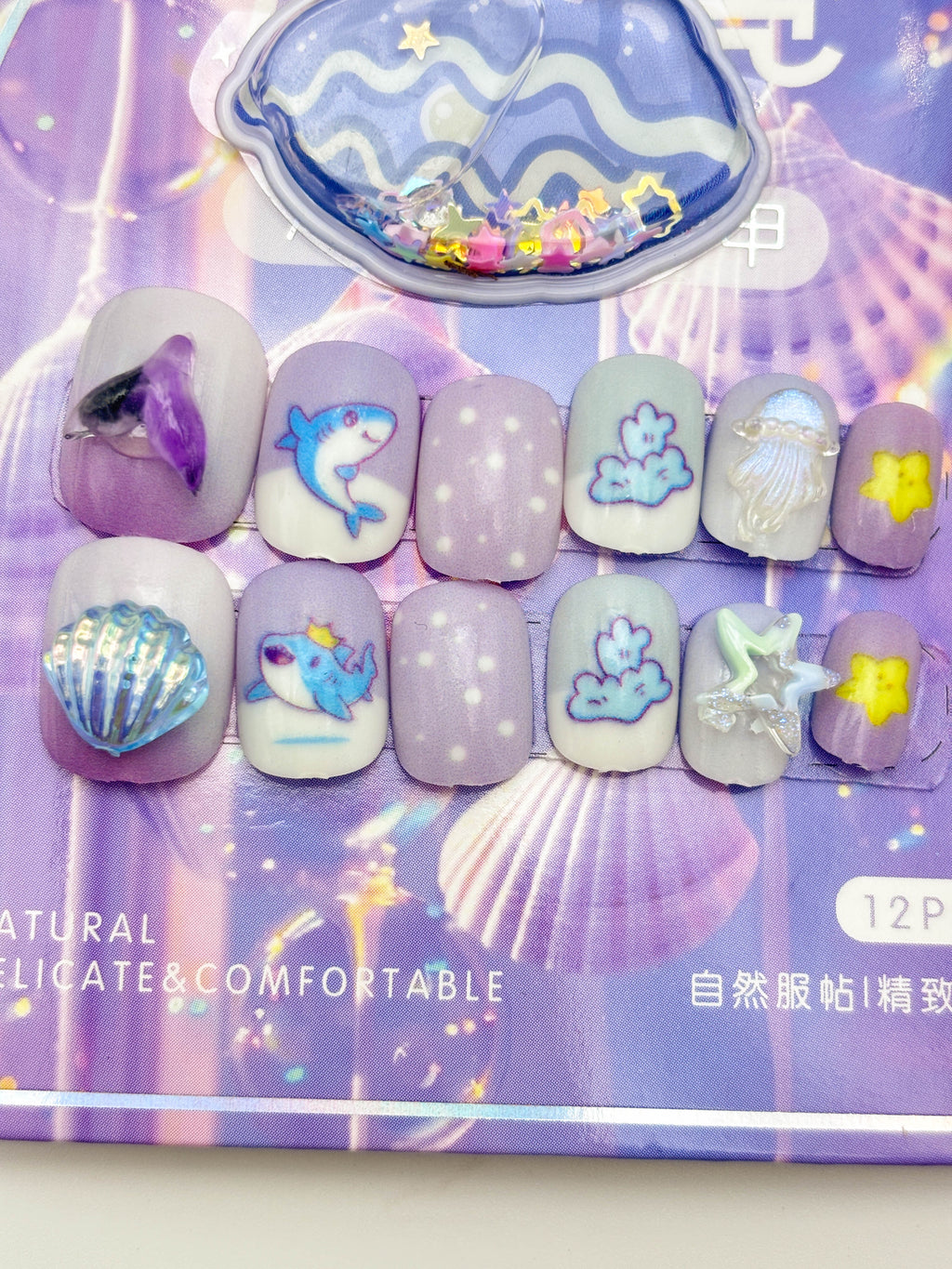Pastel Mermaid Press-on Nails Set