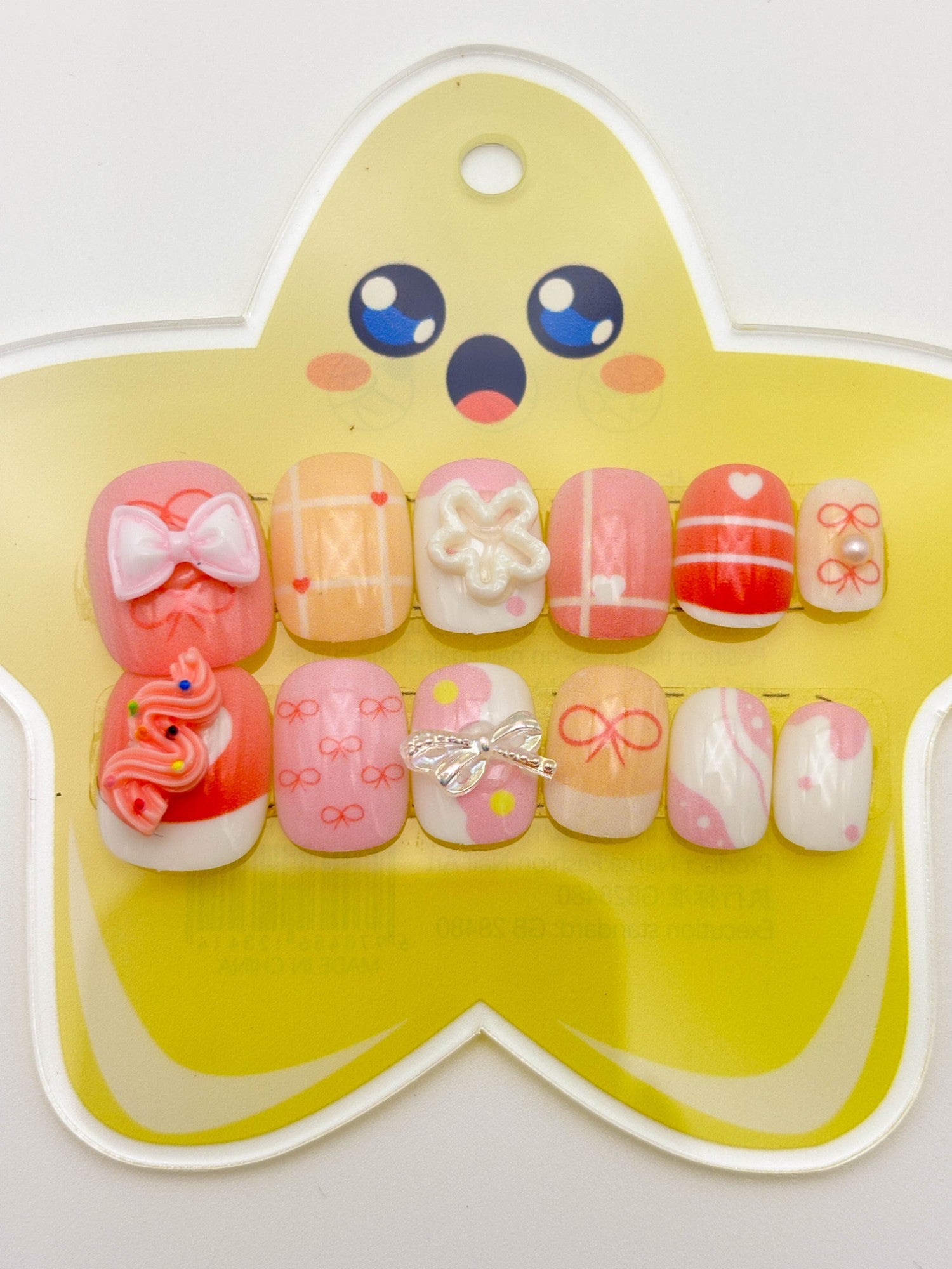 Cute Pastel Bow Press-On Nails