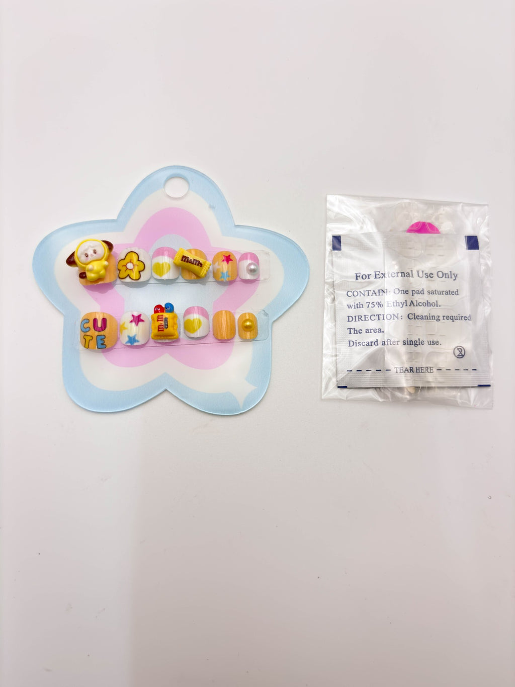 Cute Cartoon & Candy Charm Press-On Nails Set