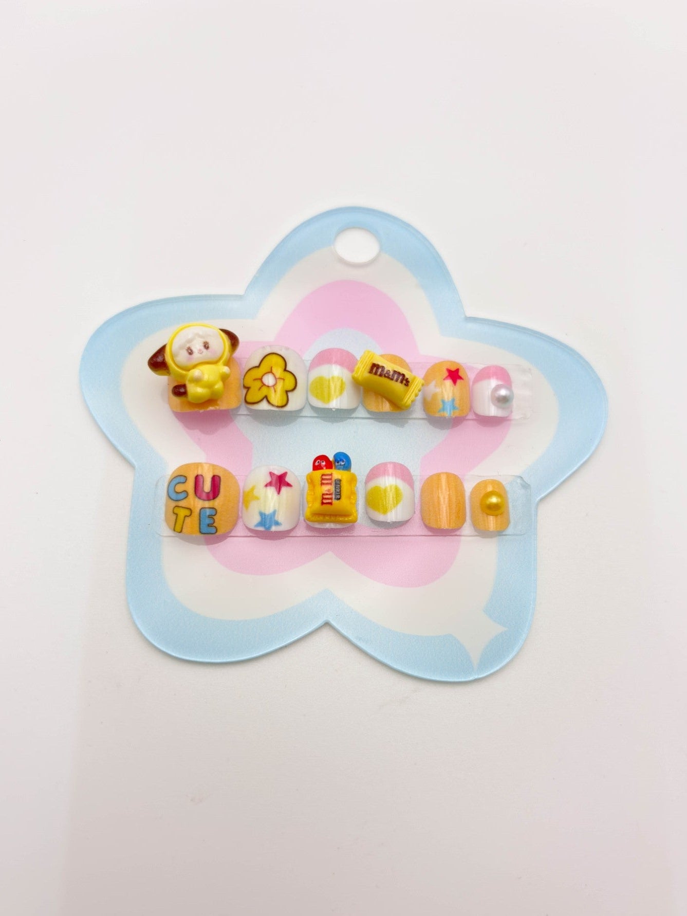 Cute Cartoon & Candy Charm Press-On Nails Set