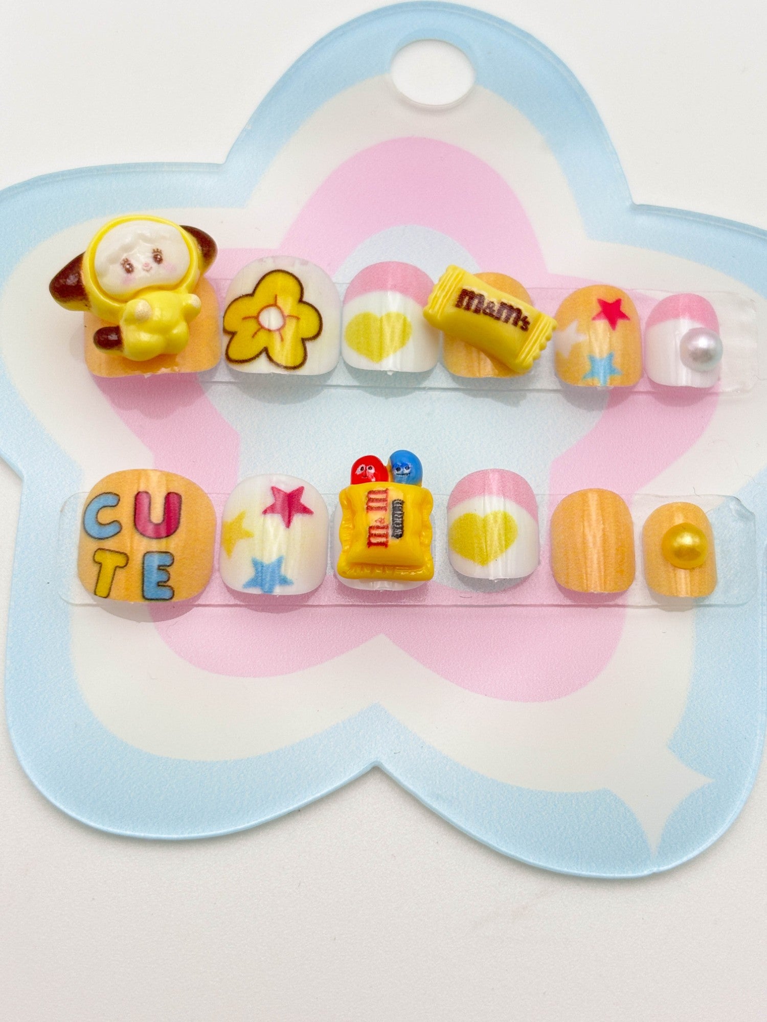 Cute Cartoon & Candy Charm Press-On Nails Set