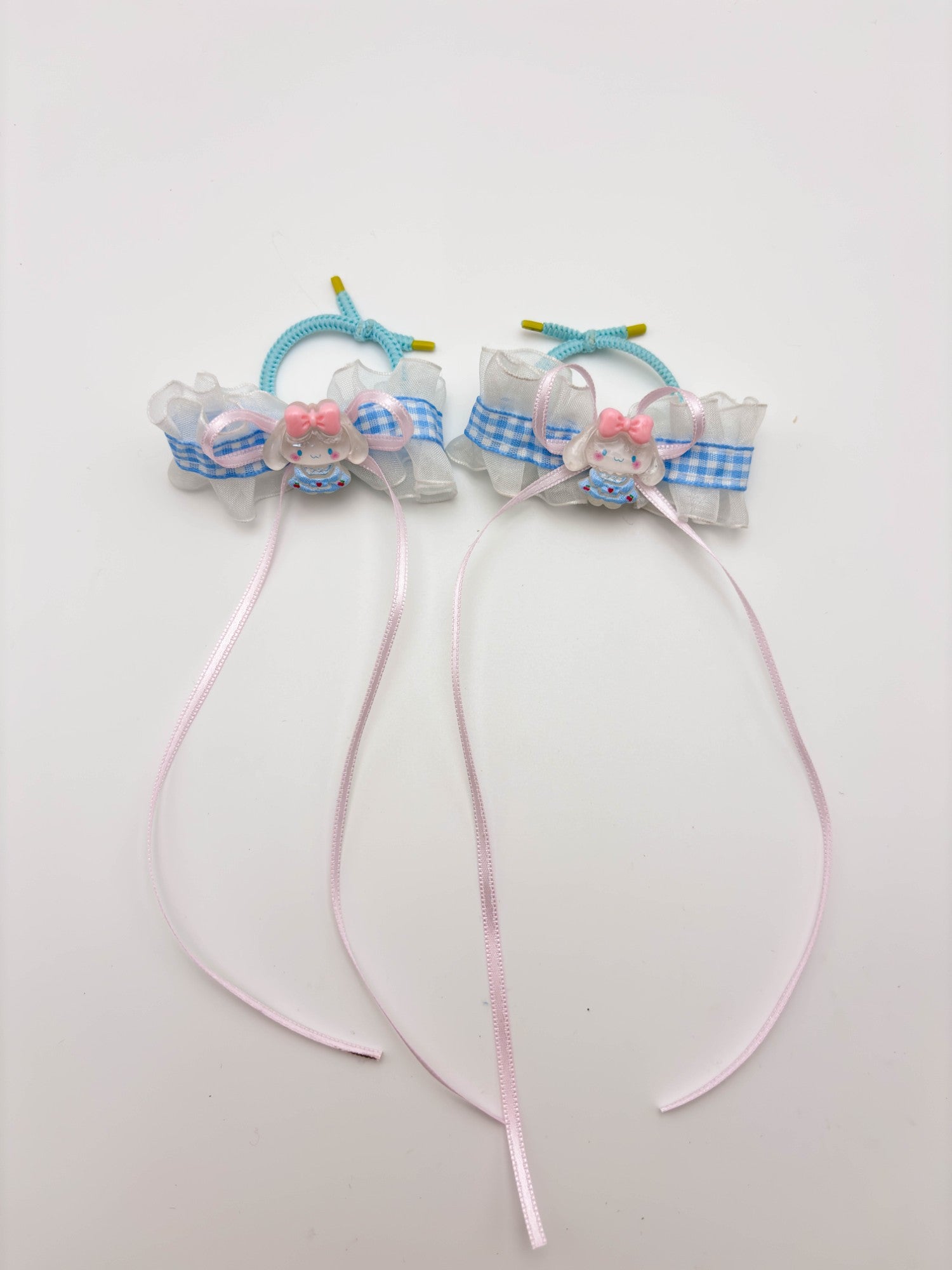 Pastel Bow Hair Ties With Flowing Ribbons