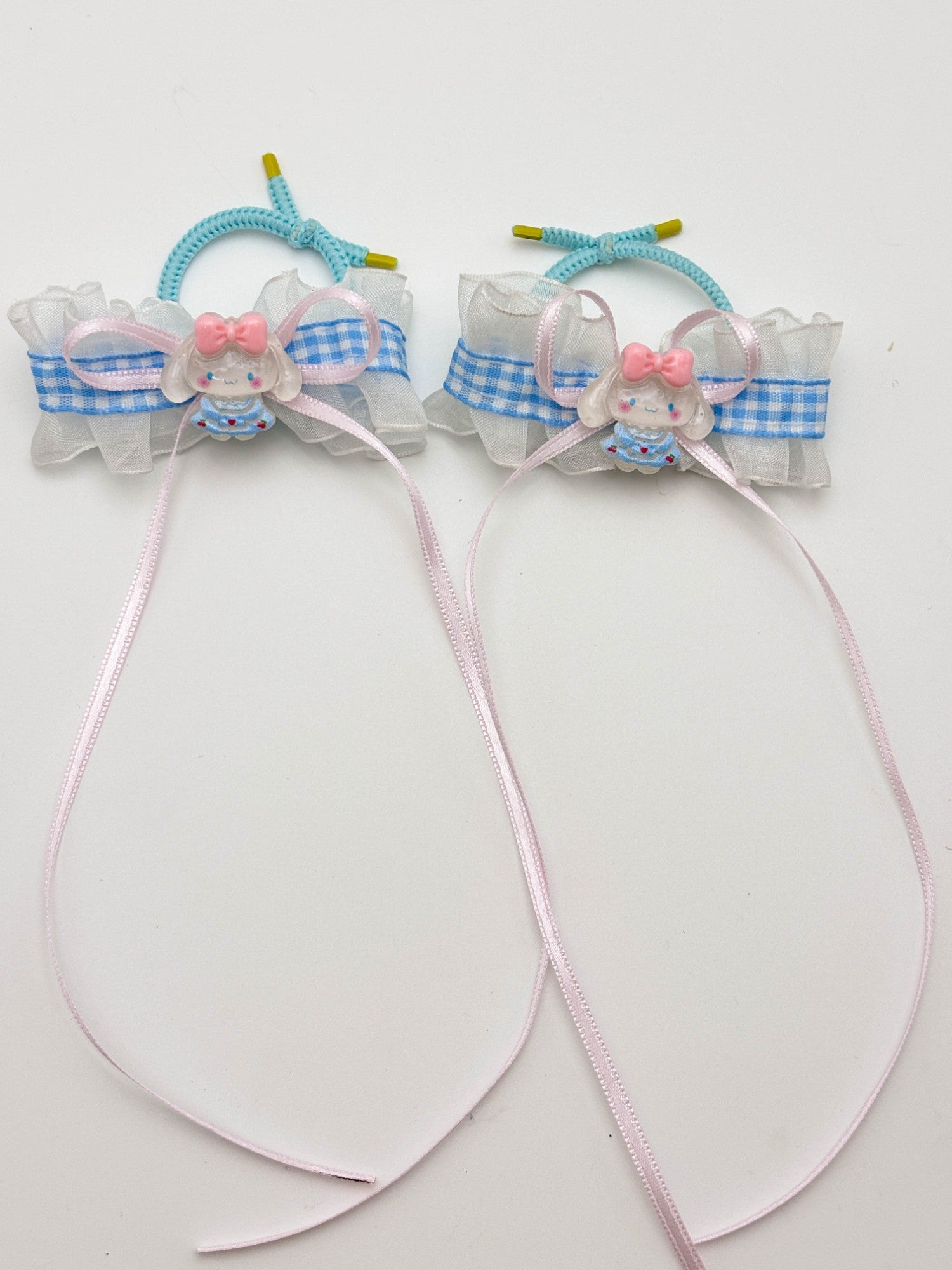 Pastel Bow Hair Ties With Flowing Ribbons