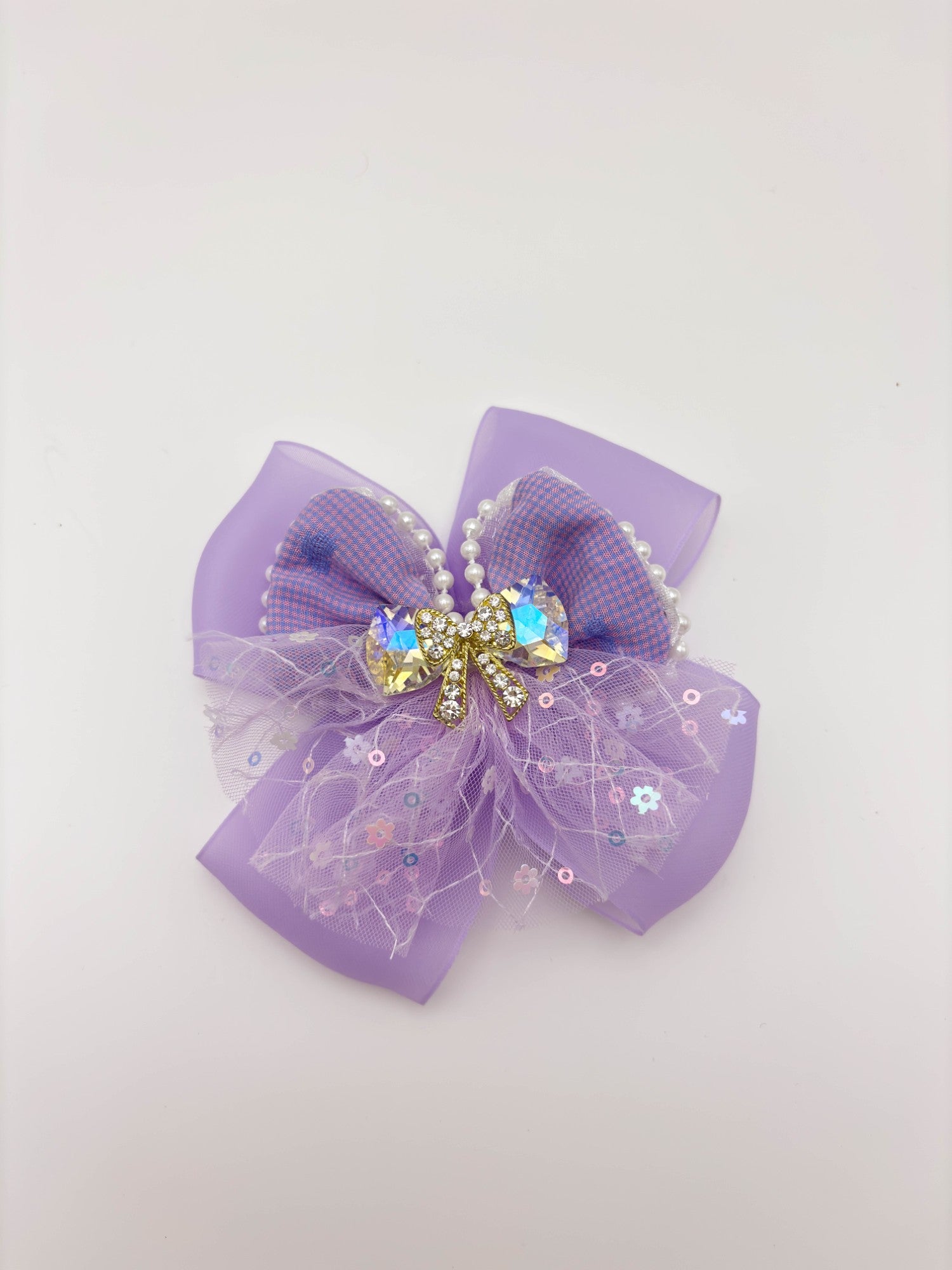 Pearl Bow Hair Claw Clip