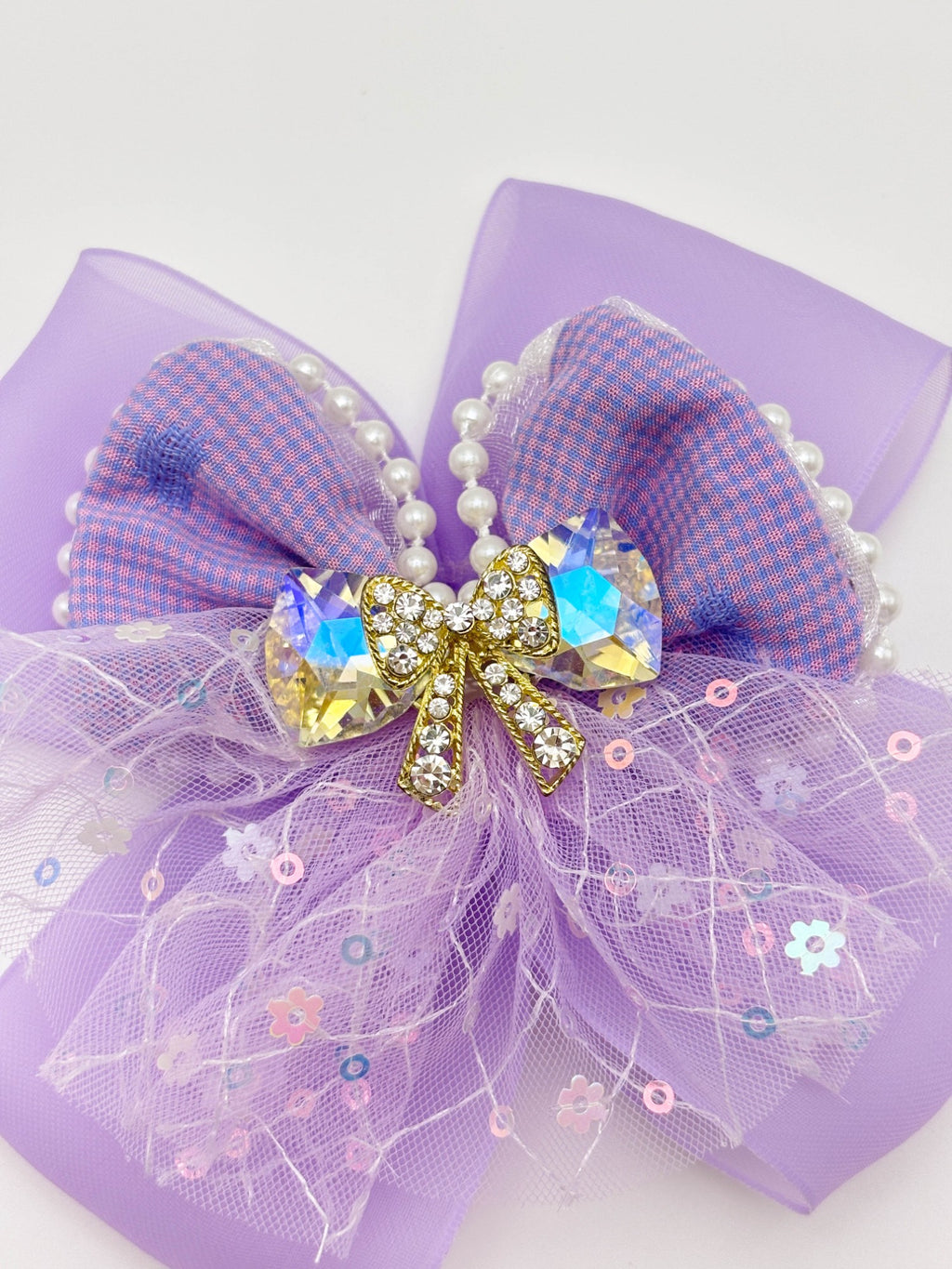 Pearl Bow Hair Claw Clip