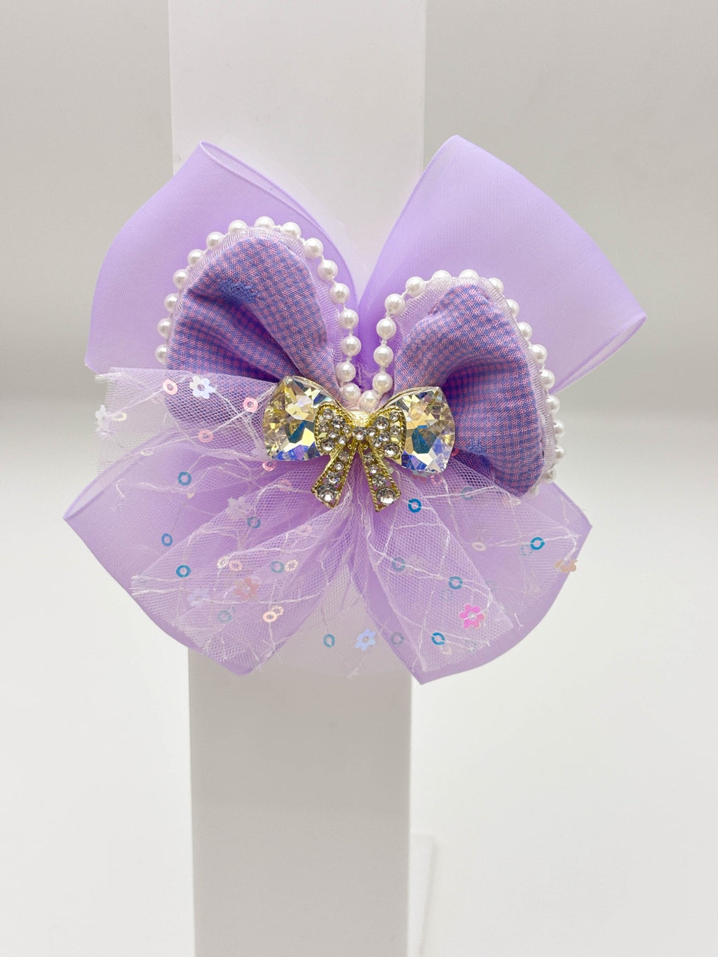 Pearl Bow Hair Claw Clip