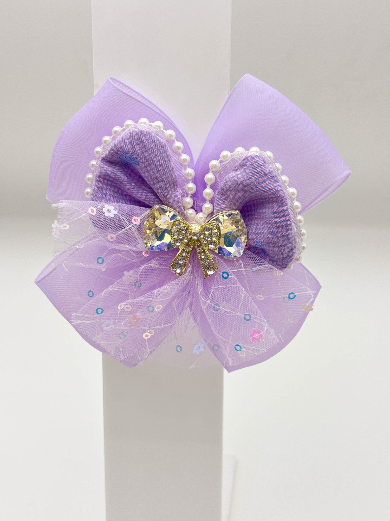 Pearl Bow Hair Claw Clip