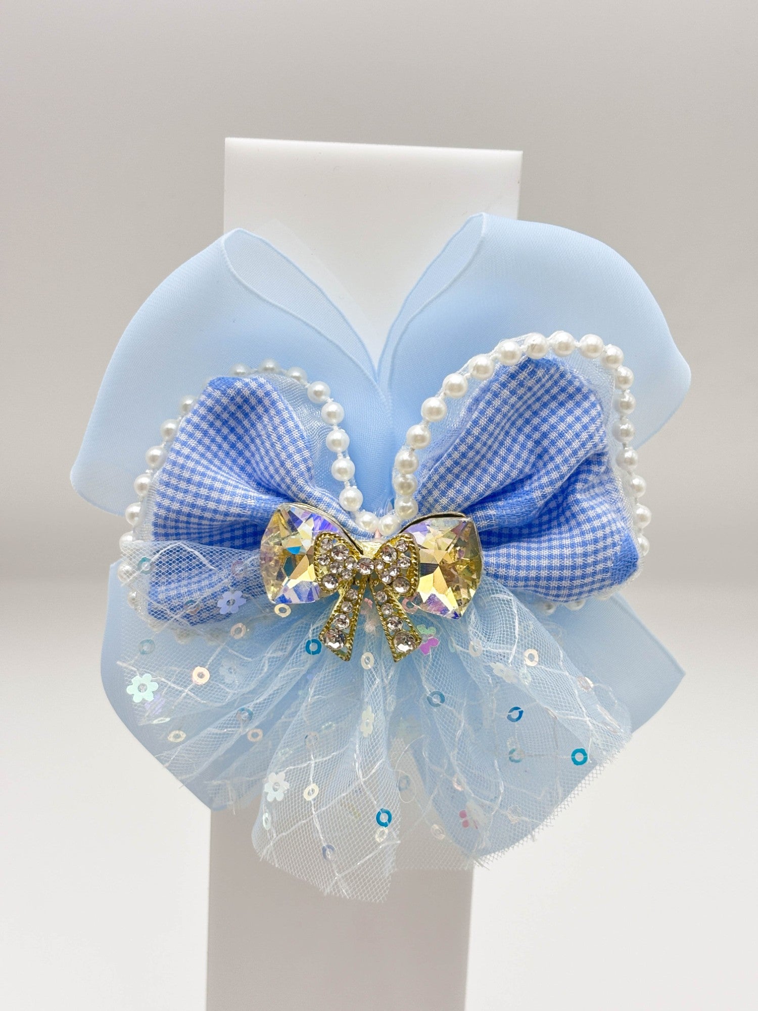 Pearl Bow Hair Claw Clip