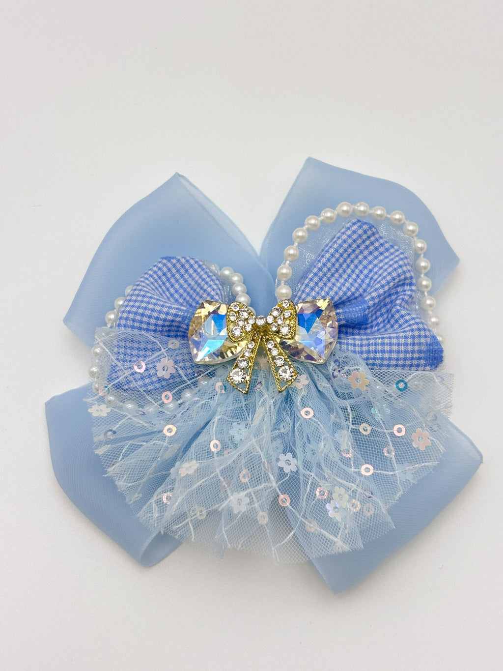 Pearl Bow Hair Claw Clip