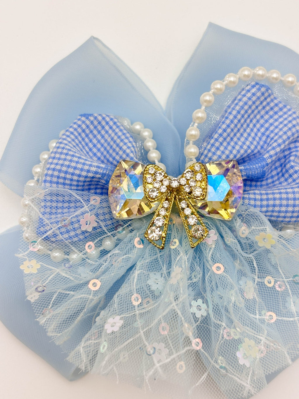 Pearl Bow Hair Claw Clip