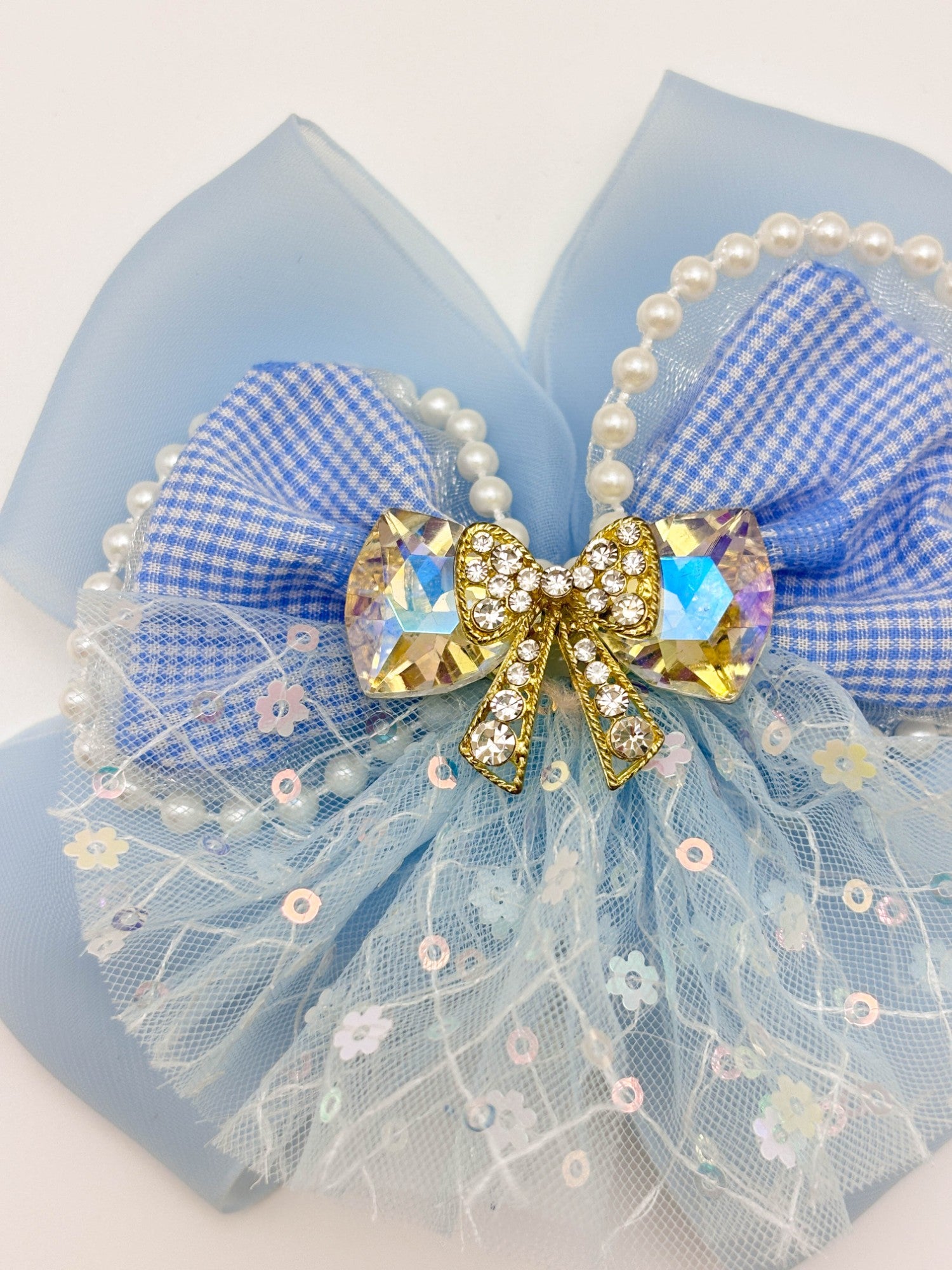 Pearl Bow Hair Claw Clip